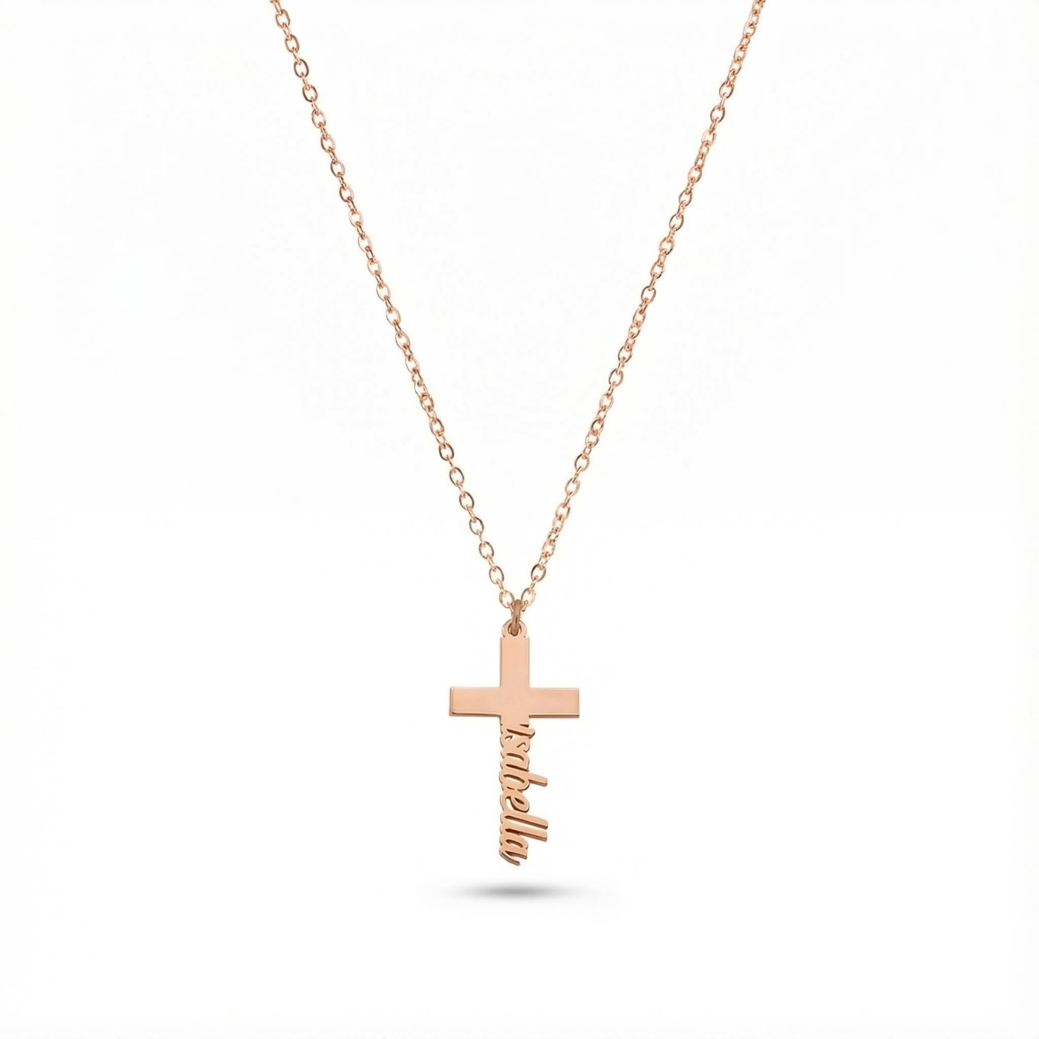 Personalized Name Cross Religious Pendent Necklace With Street Luxury Shine - Image 4