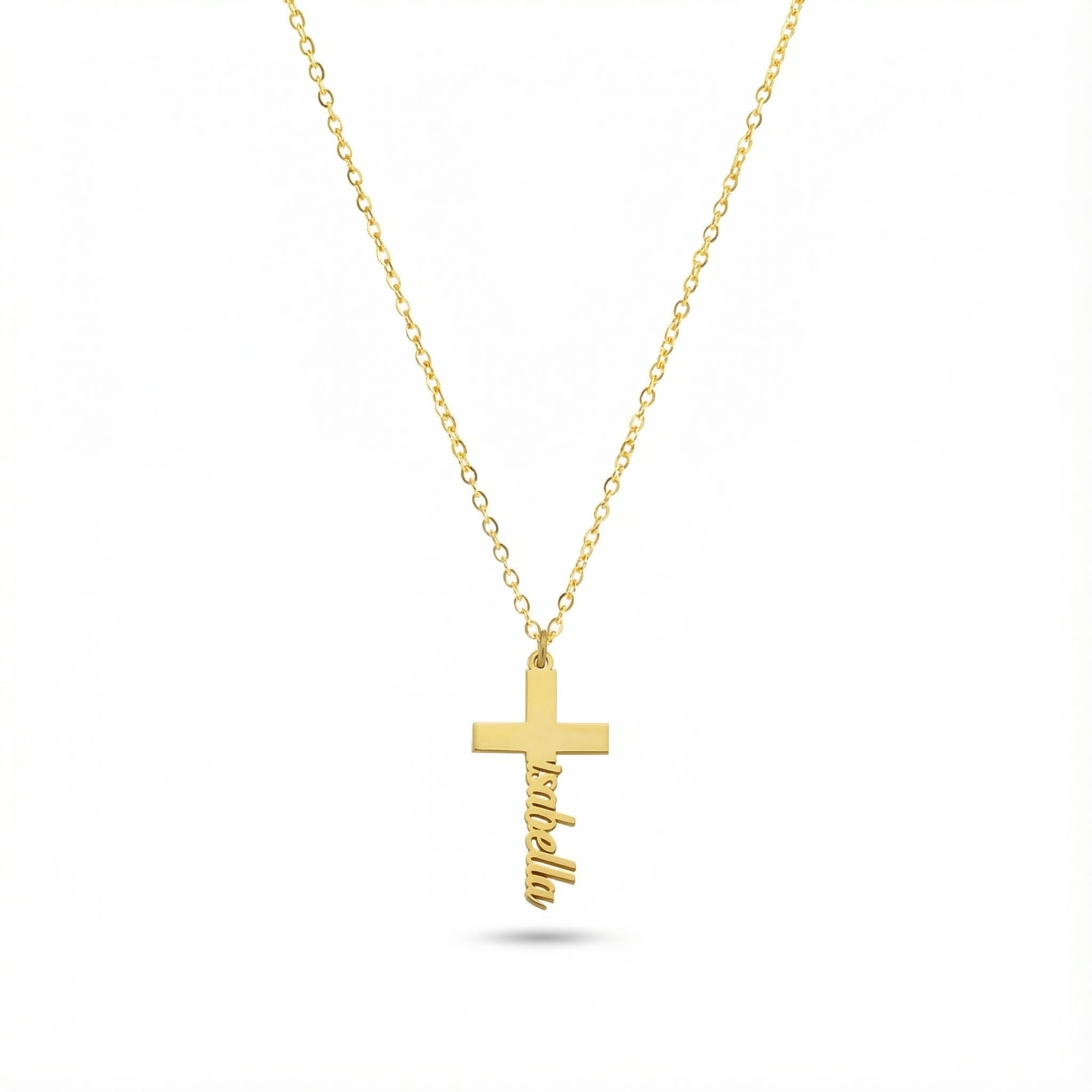 Personalized Name Cross Religious Pendent Necklace With Street Luxury Shine