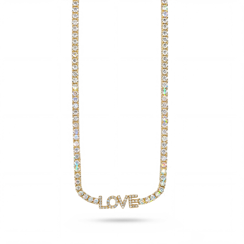 Personalized Name Tennis Necklace Iced Out Shine With Street Luxury
