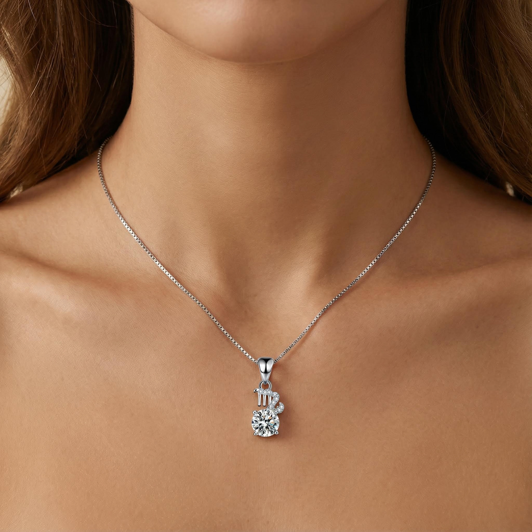 Customized Zodiac Vvs Moissanite S925 Silver Pendent Necklace Iced Out - Image 3