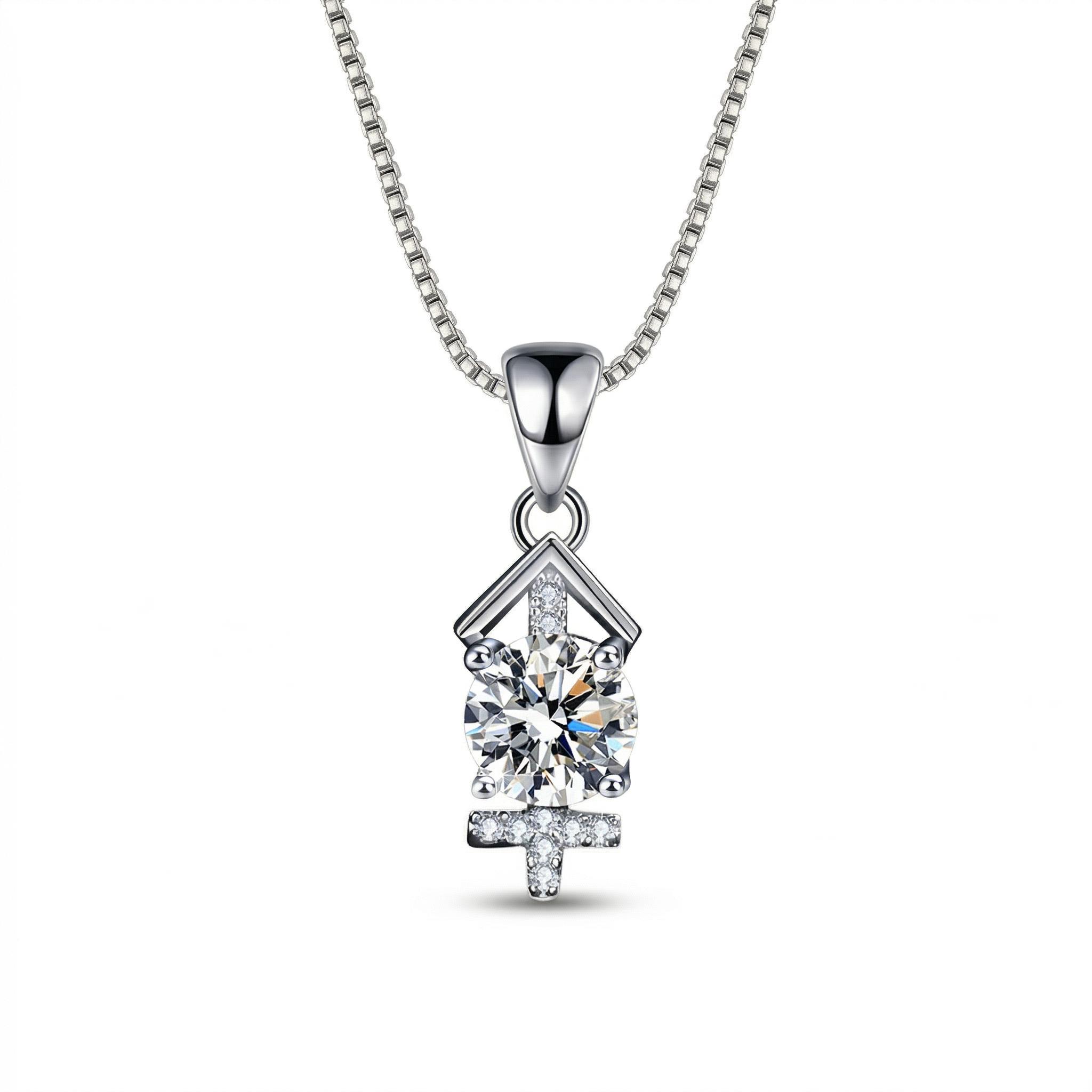 Customized Zodiac Vvs Moissanite S925 Silver Pendent Necklace Iced Out - Image 8