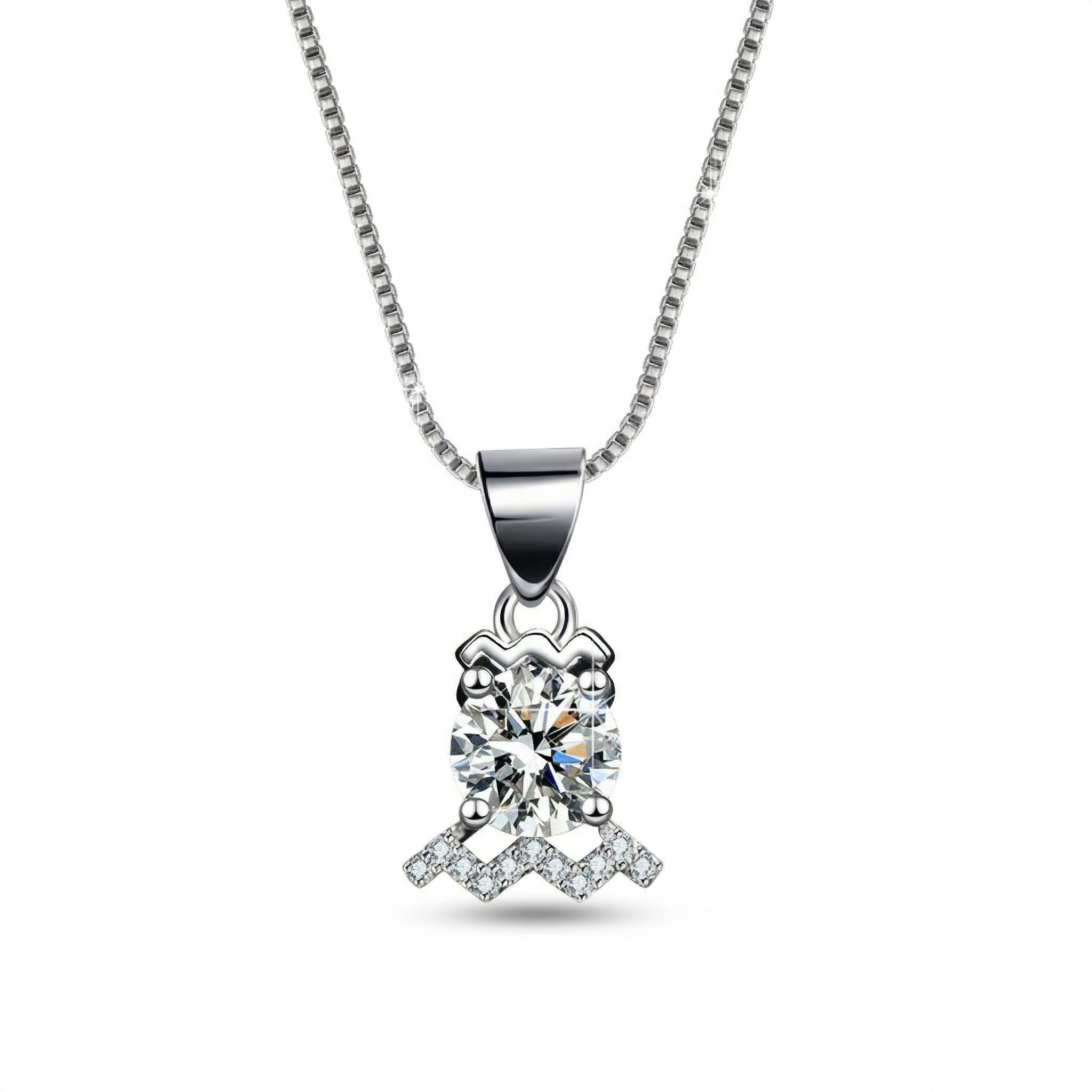 Customized Zodiac Vvs Moissanite S925 Silver Pendent Necklace Iced Out - Image 14