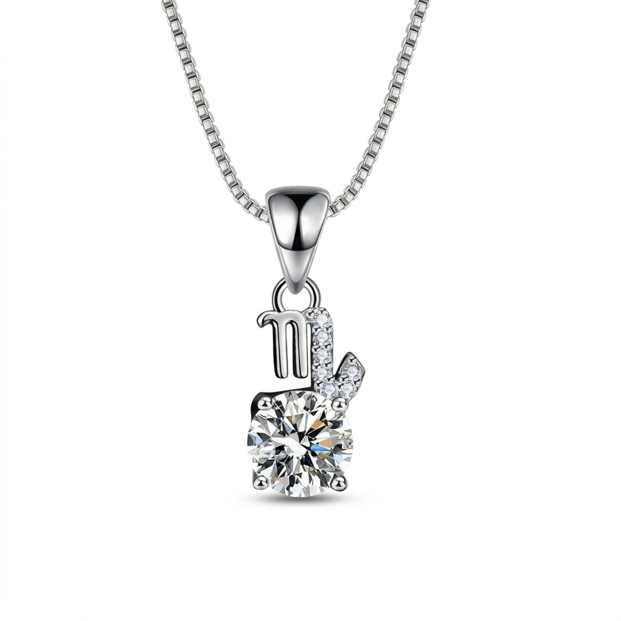 Customized Zodiac Vvs Moissanite S925 Silver Pendent Necklace Iced Out - Image 15