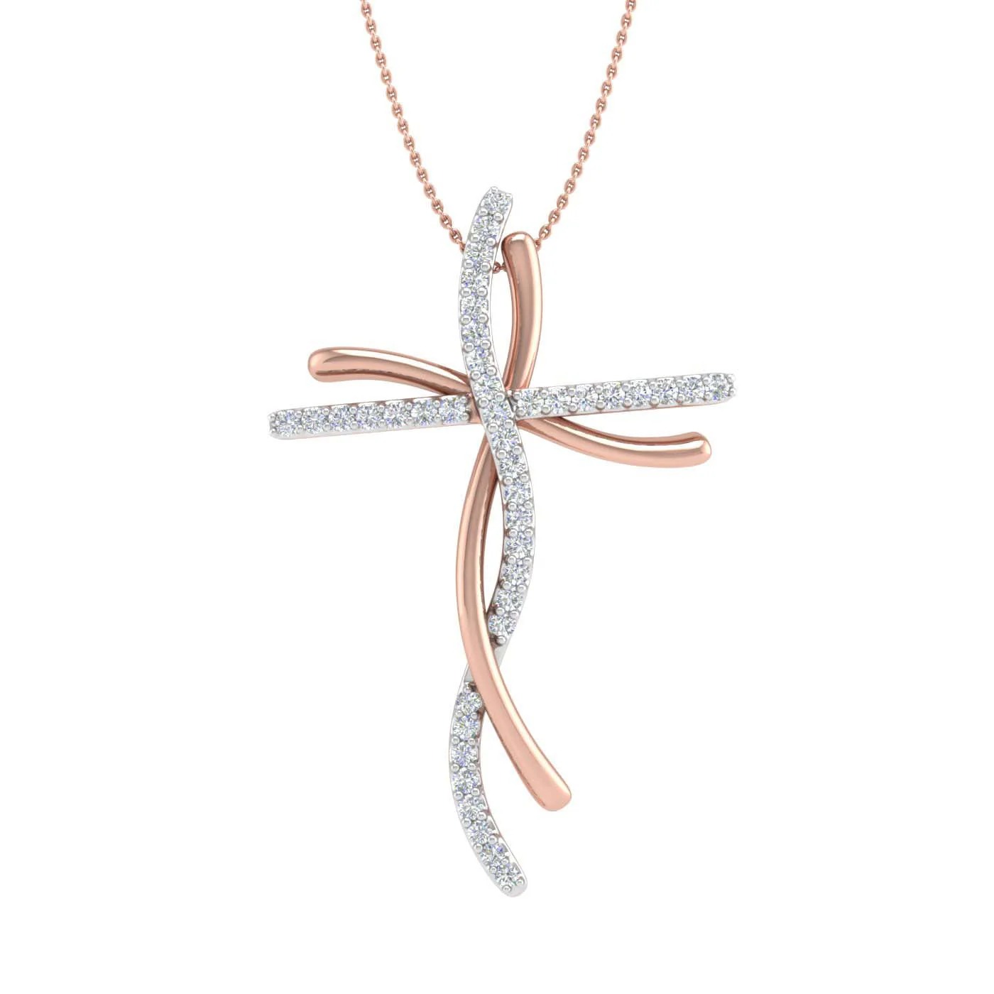 S925 Silver Round Diamond Cross Pendant Necklace Moissanite - Image 4