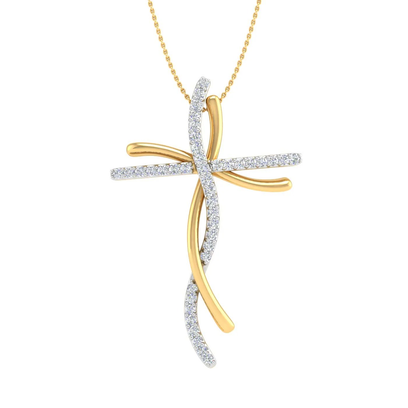 S925 Silver Round Diamond Cross Pendant Necklace Moissanite - Image 5