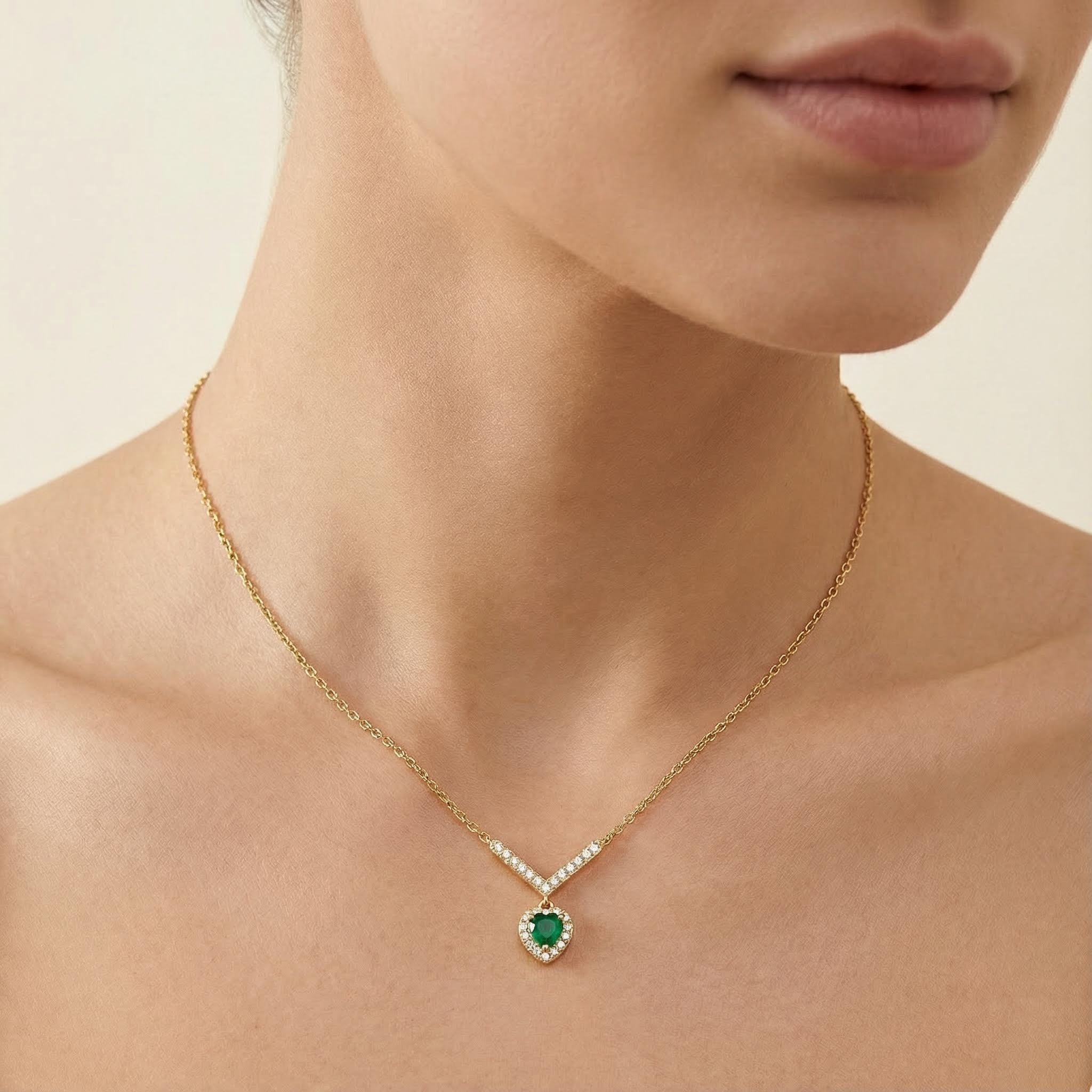 S925 Silver Heart Diamond Pendant Necklace With Street Luxury Shine - Image 3
