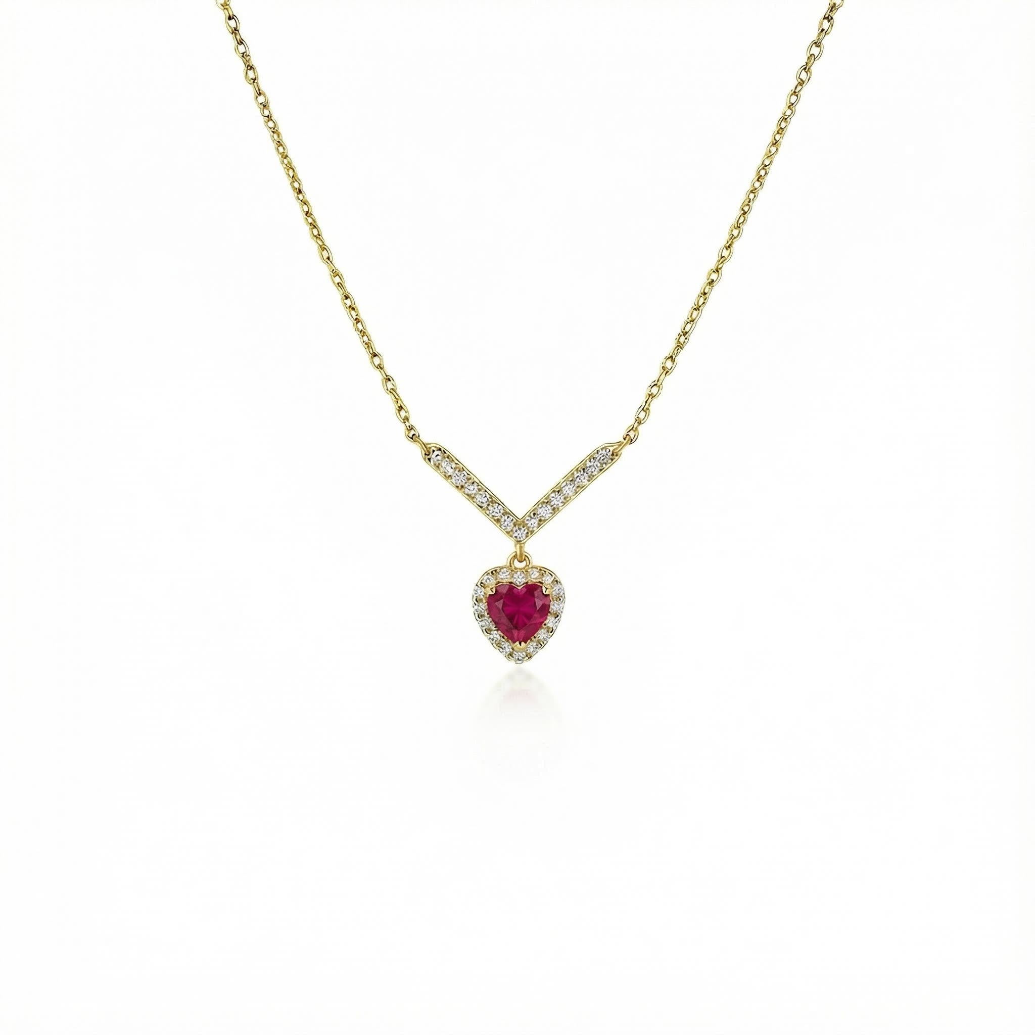 S925 Silver Heart Diamond Pendant Necklace With Street Luxury Shine