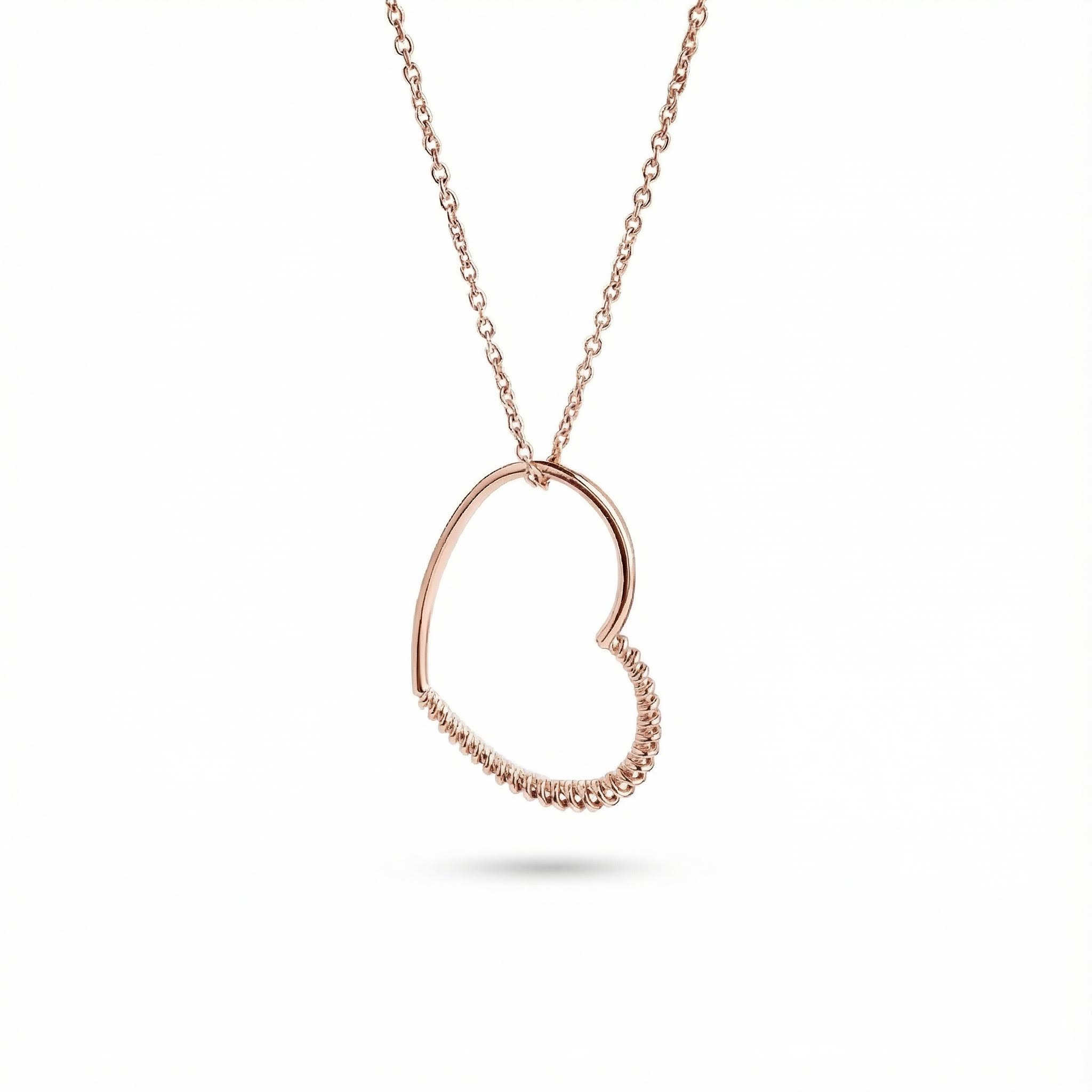 S925 Silver Heart Pendant Necklace Silver Shine With Street Luxury - Image 4