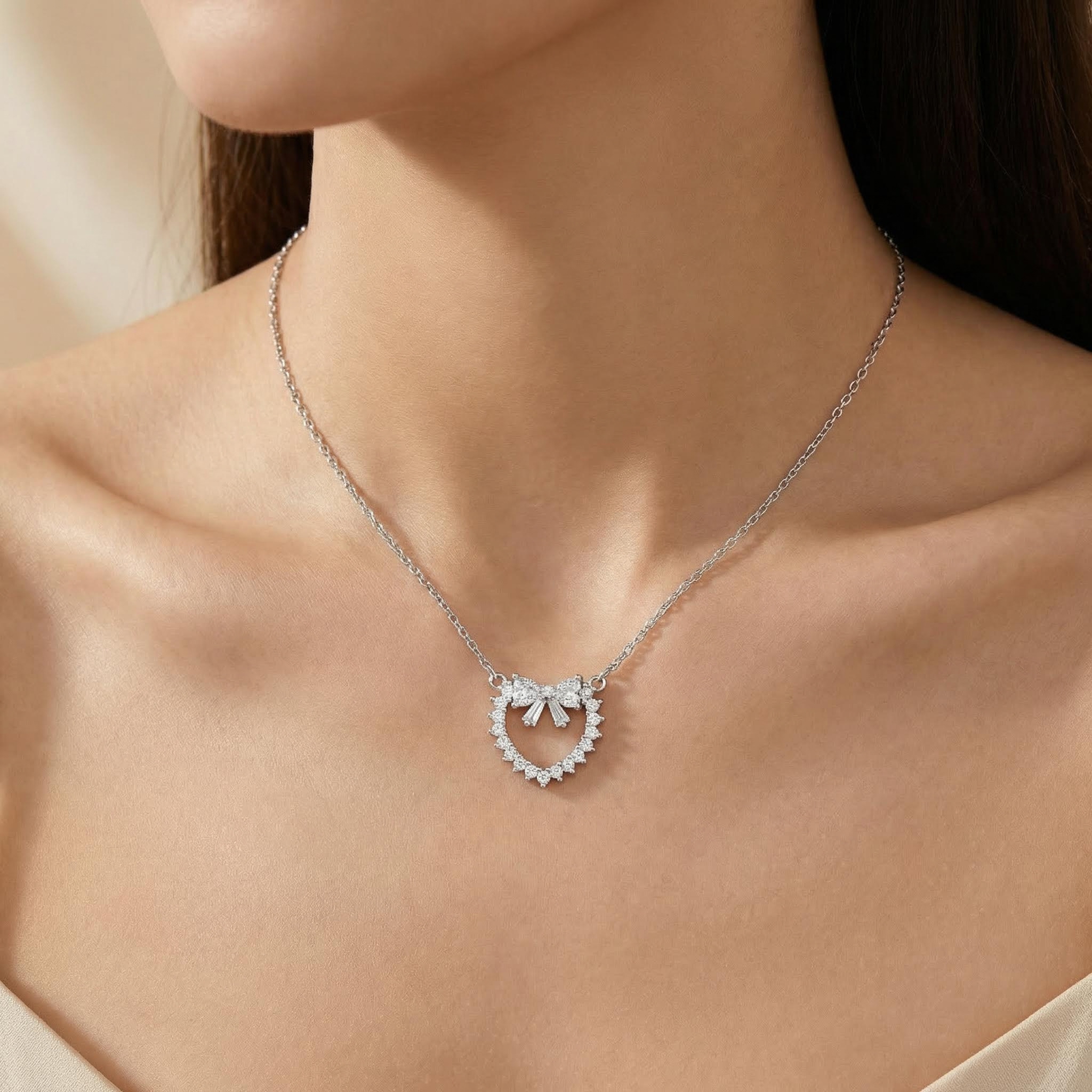 1.2ct. Tw. Bowtie Heart-shaped Round &baguette Cut Vvs Moissanite S925 - Image 7