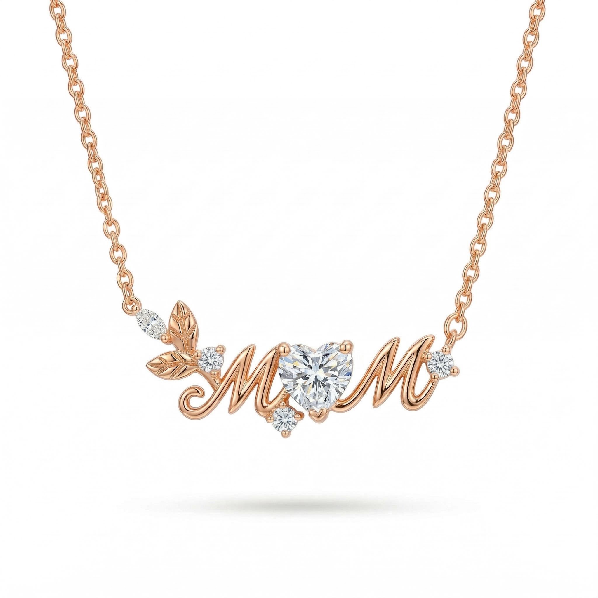0.8 Ct.tw Heart Cut mom S925 Silver Pendant Necklace Moissanite - Image 5
