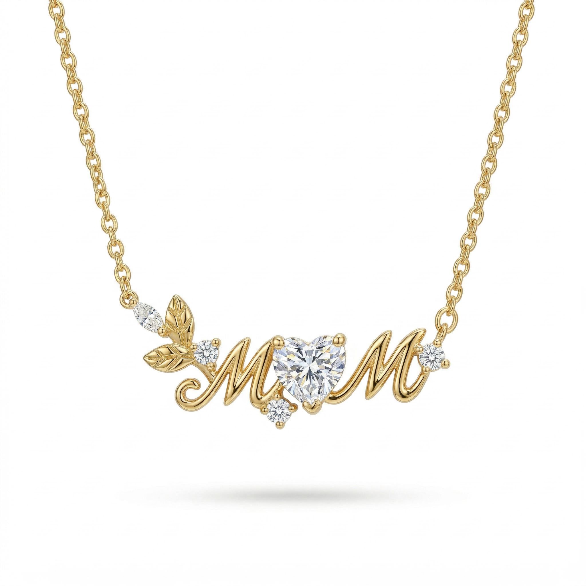 0.8 Ct.tw Heart Cut mom S925 Silver Pendant Necklace Moissanite