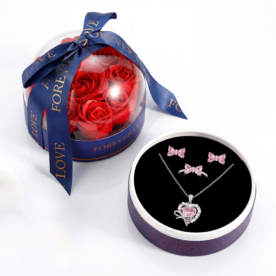Forever Love Preserved Rose Jewelry Box For Hip Hop Jewelry Style - Image 4