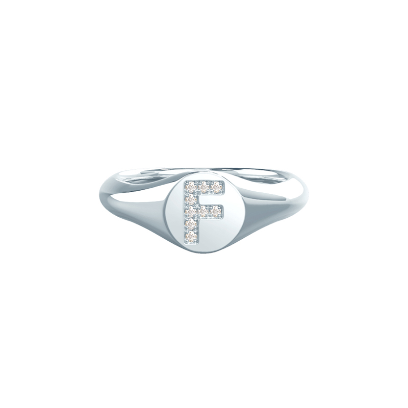 Personlized Letters Signet Ring Bold Statement Style With Street Luxury - Image 4