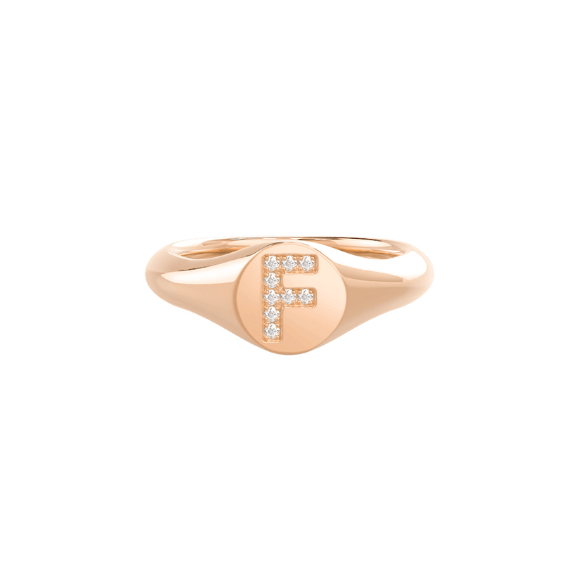 Personlized Letters Signet Ring Bold Statement Style With Street Luxury - Image 5