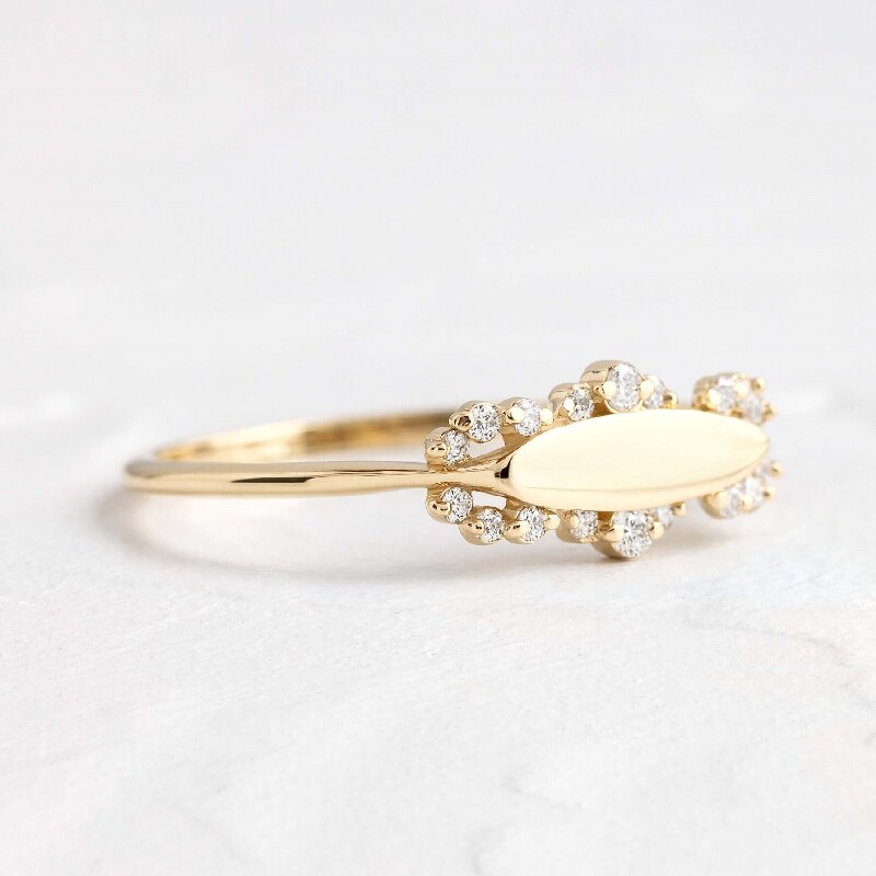 Engraved Diamond Filigree Signet Ring Iced Out Shine With Street Luxury - Image 4