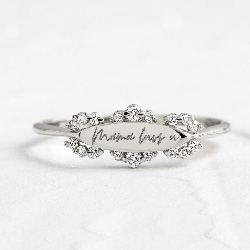 Engraved Diamond Filigree Signet Ring Iced Out Shine With Street Luxury - Image 5