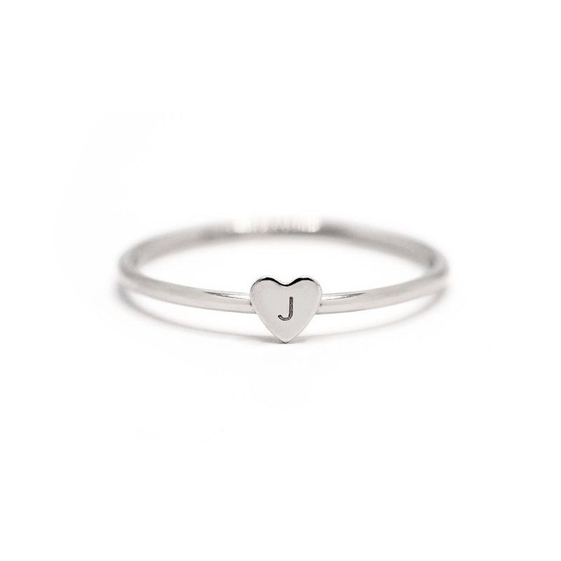 Tiny Heart Initial Ring Bold Statement Style With Street Luxury - Image 4