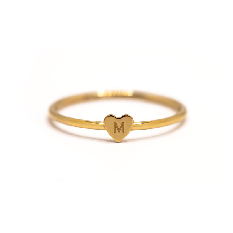 Tiny Heart Initial Ring Bold Statement Style With Street Luxury