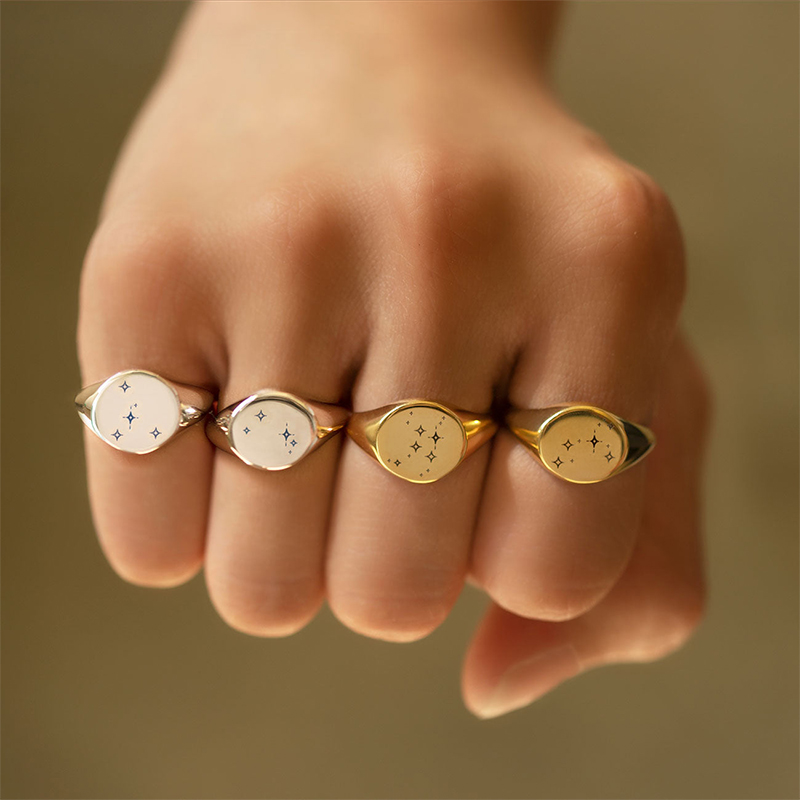 Constellation Signet Ring Bold Statement Style With Street Luxury - Image 4
