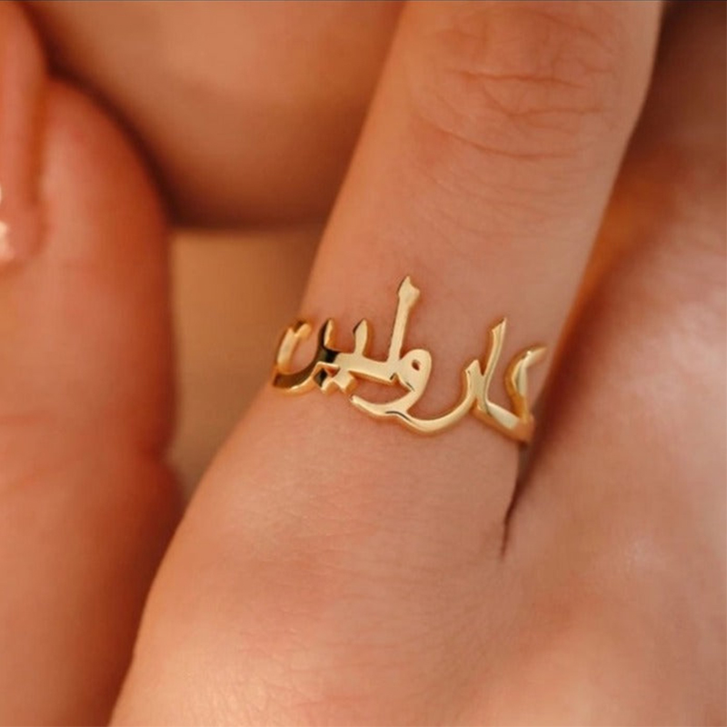Personlized Arabic Name Ring Bold Statement Style With Street Luxury - Image 9