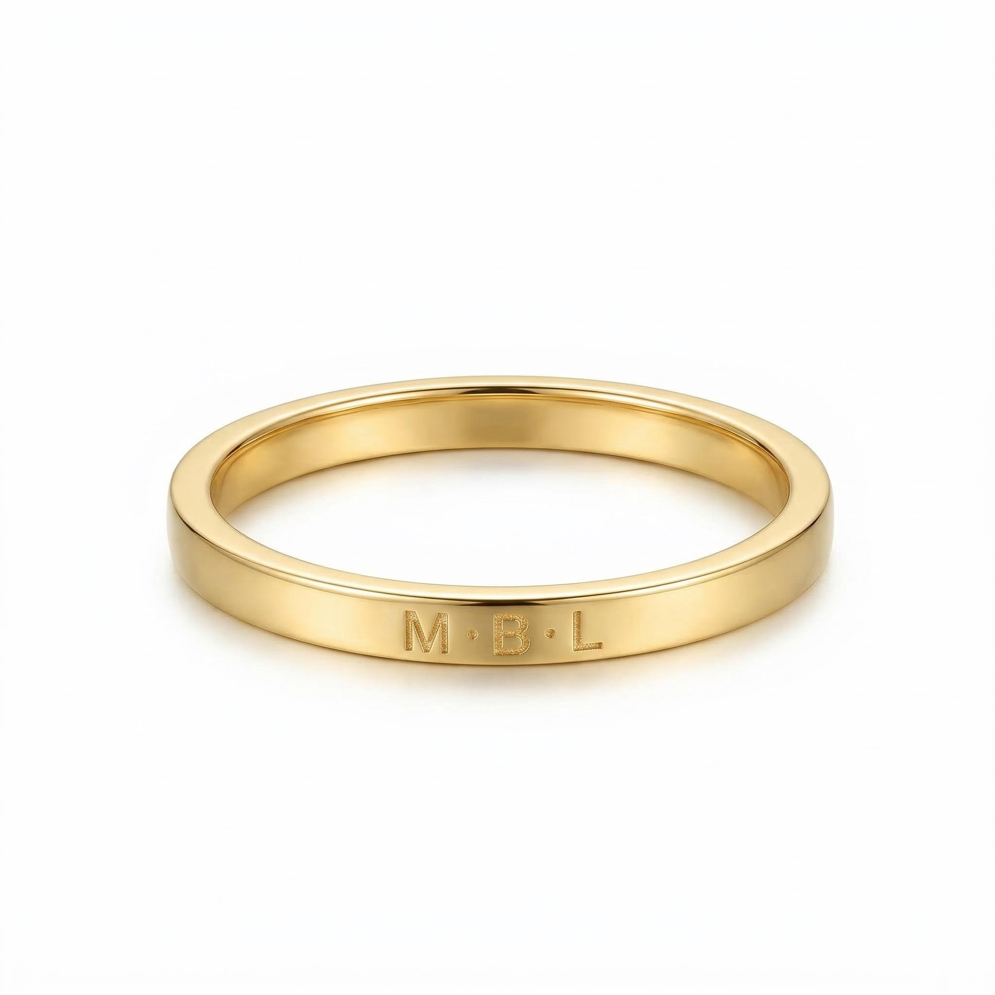 1.8mm Customized Stacking Name Pinky Ring Silver With Street Luxury Shine - Image 4