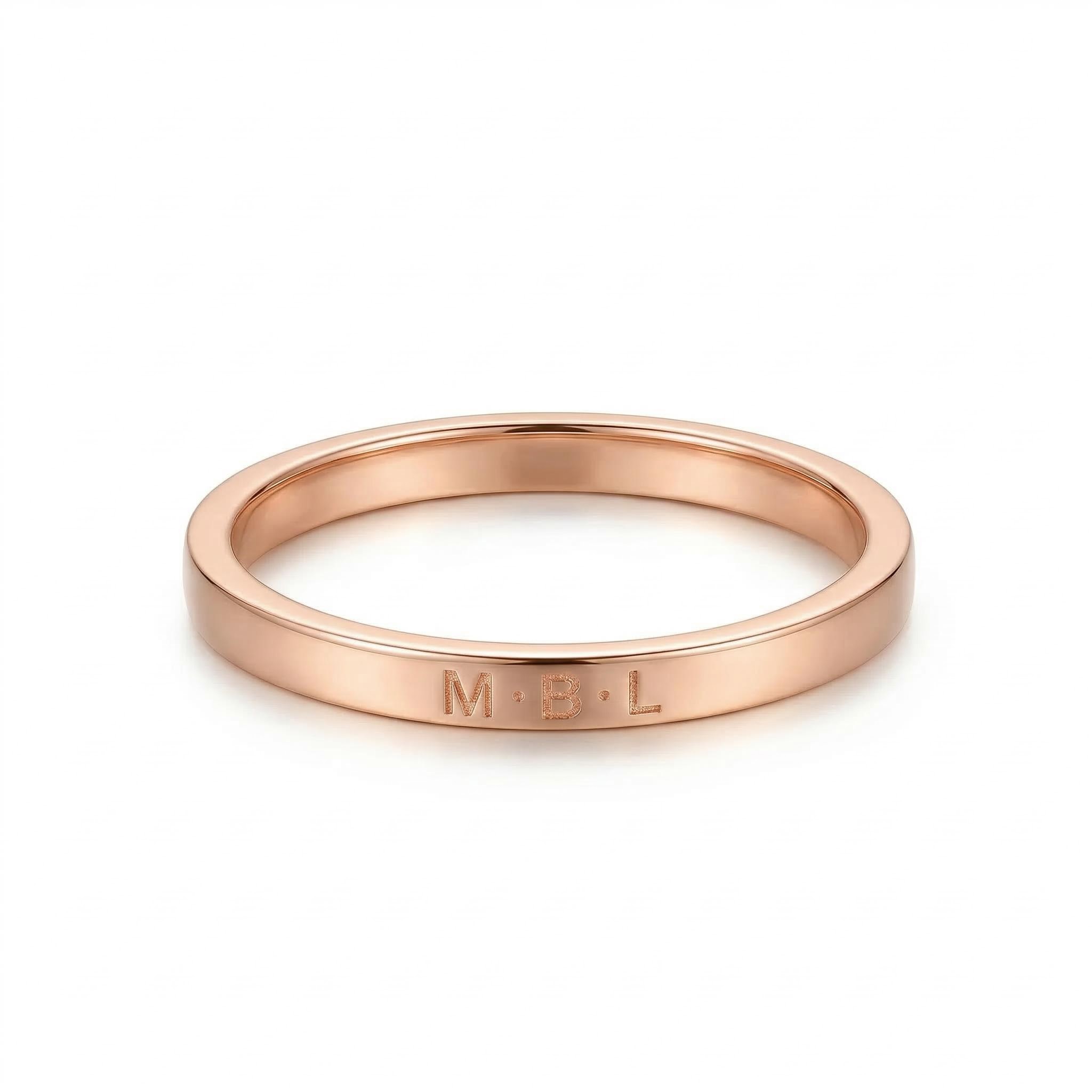 1.8mm Customized Stacking Name Pinky Ring Silver With Street Luxury Shine - Image 7