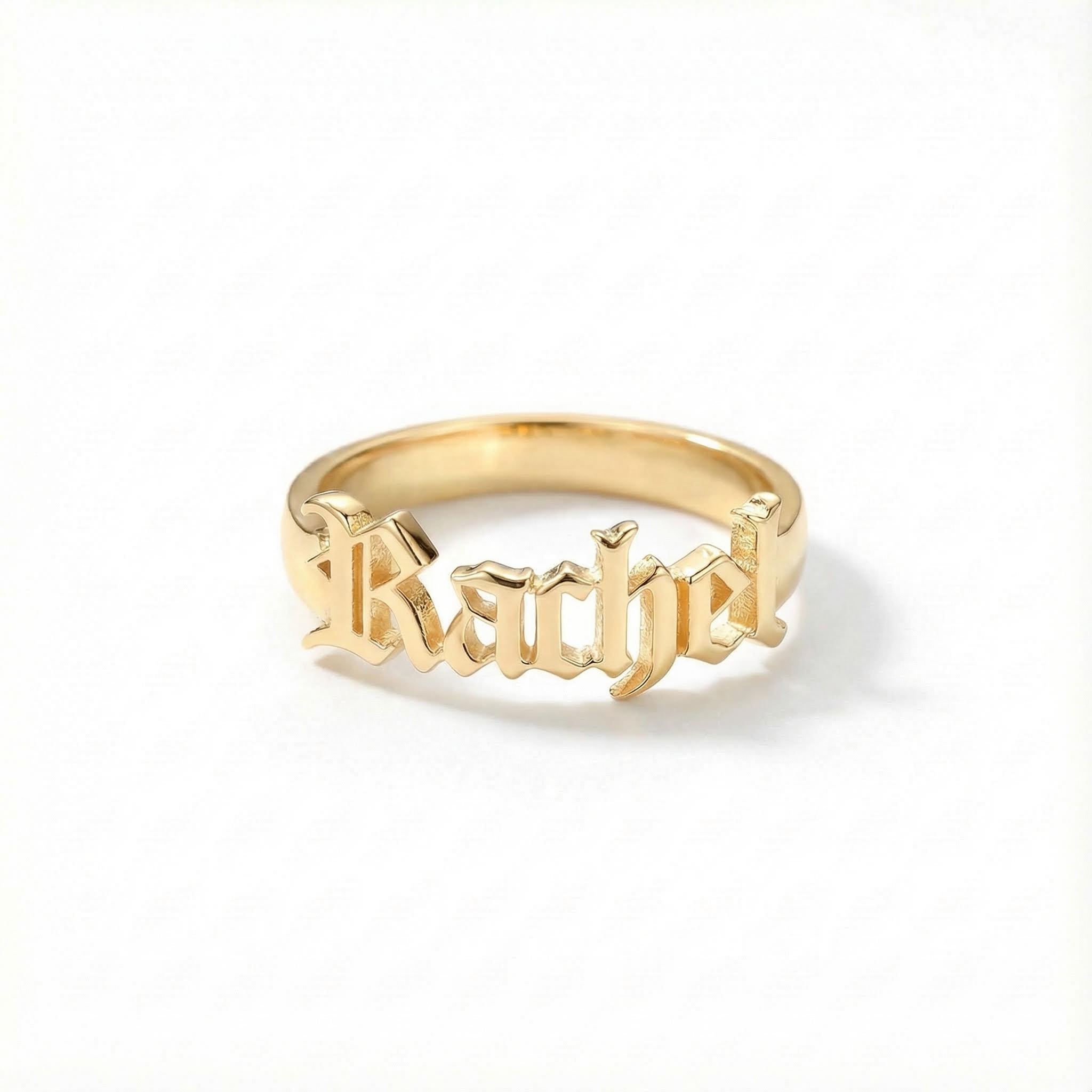 Old English Name Ring Bold Statement Style With Street Luxury - Image 4