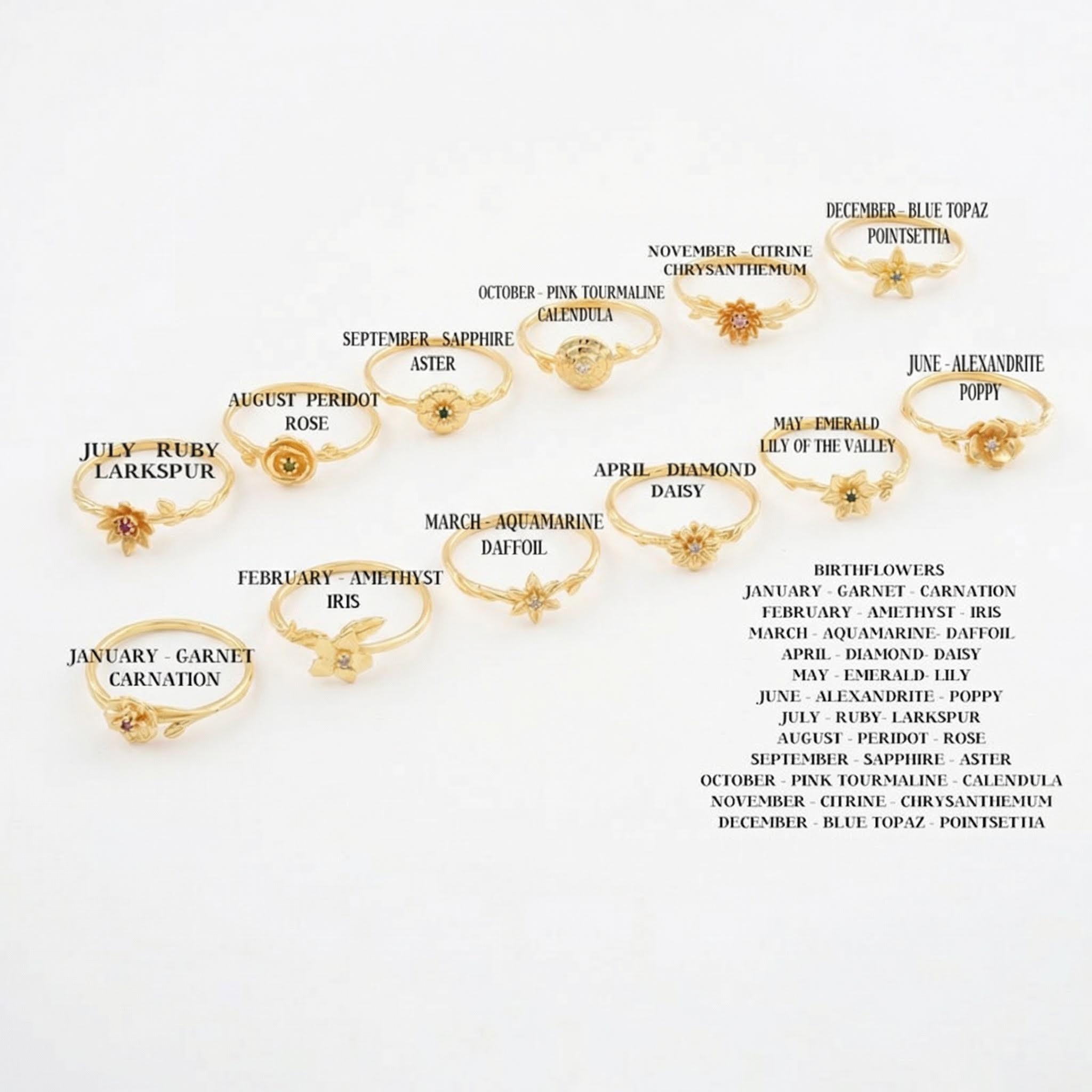 Personalized Birth Flower Ring Bold Statement Style With Street Luxury - Image 4