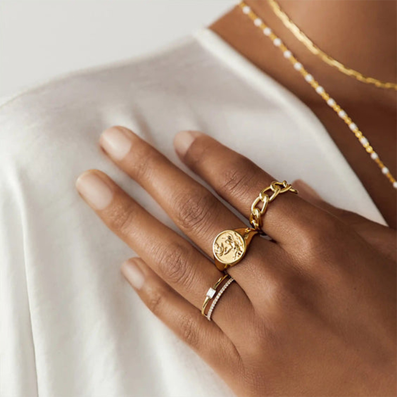 Athena Signet Ring Bold Statement Style With Street Luxury - Image 4