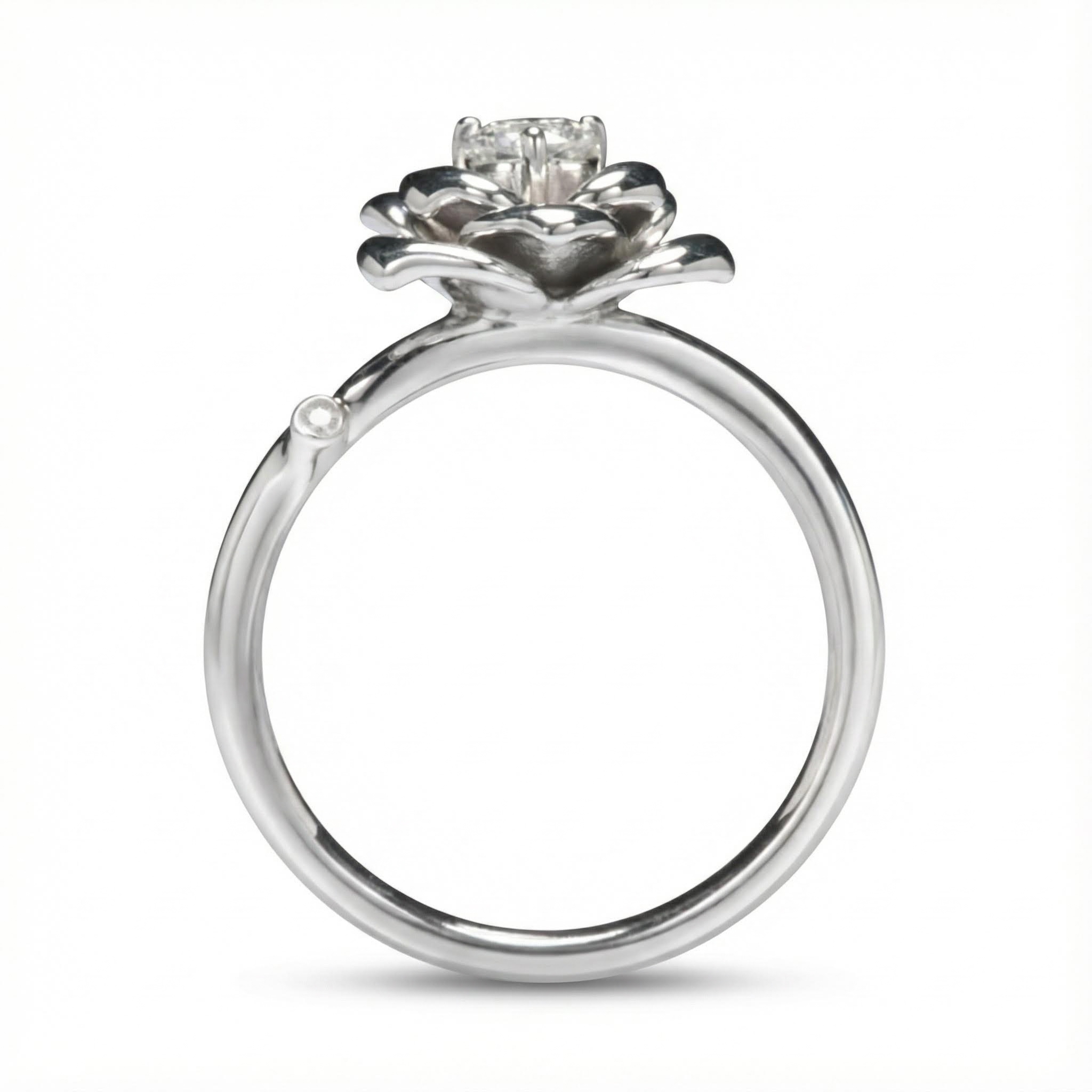 0.31ct. Tw. Diamond Camellia Ring Moissanite With Street Luxury Shine - Image 4