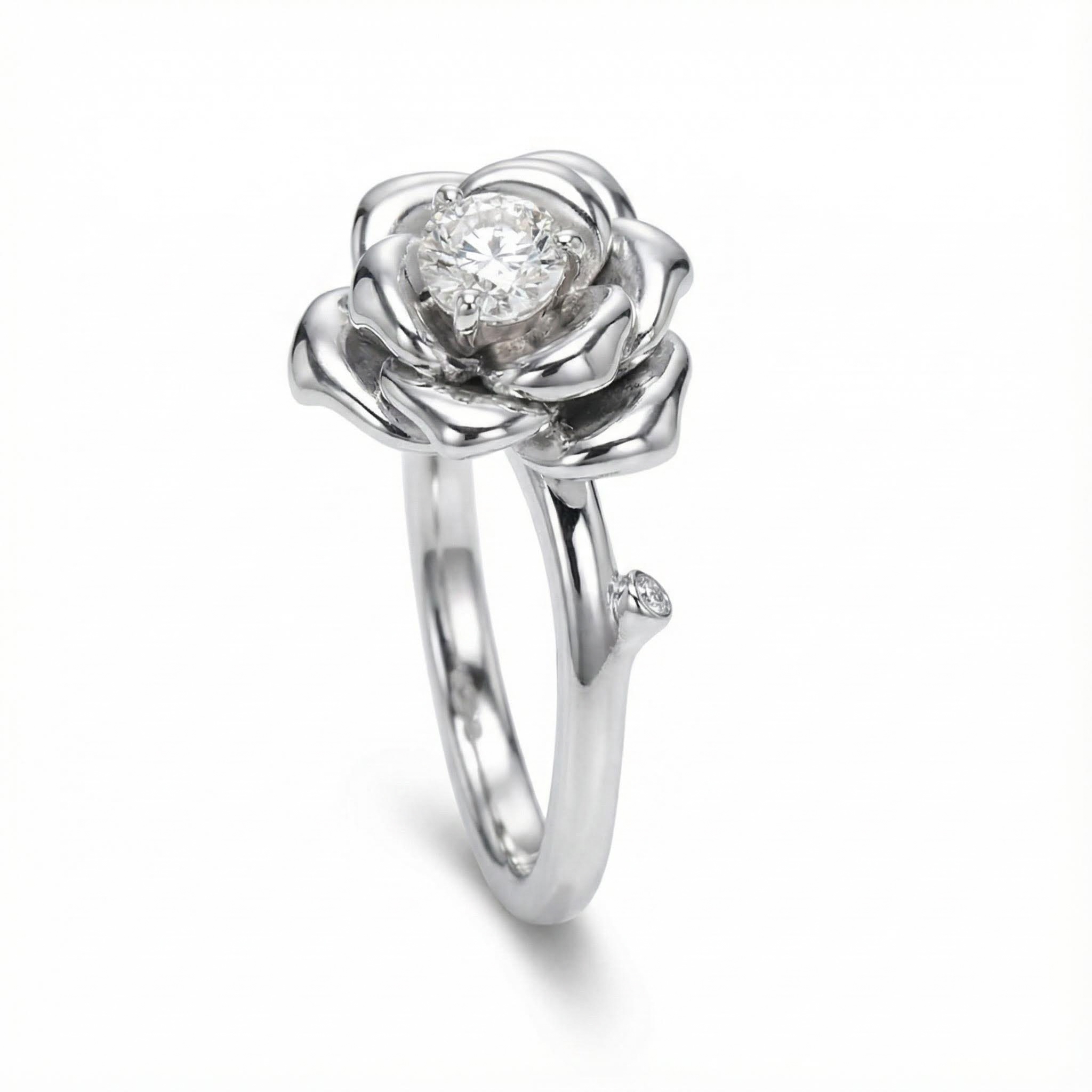 0.31ct. Tw. Diamond Camellia Ring Moissanite With Street Luxury Shine - Image 5