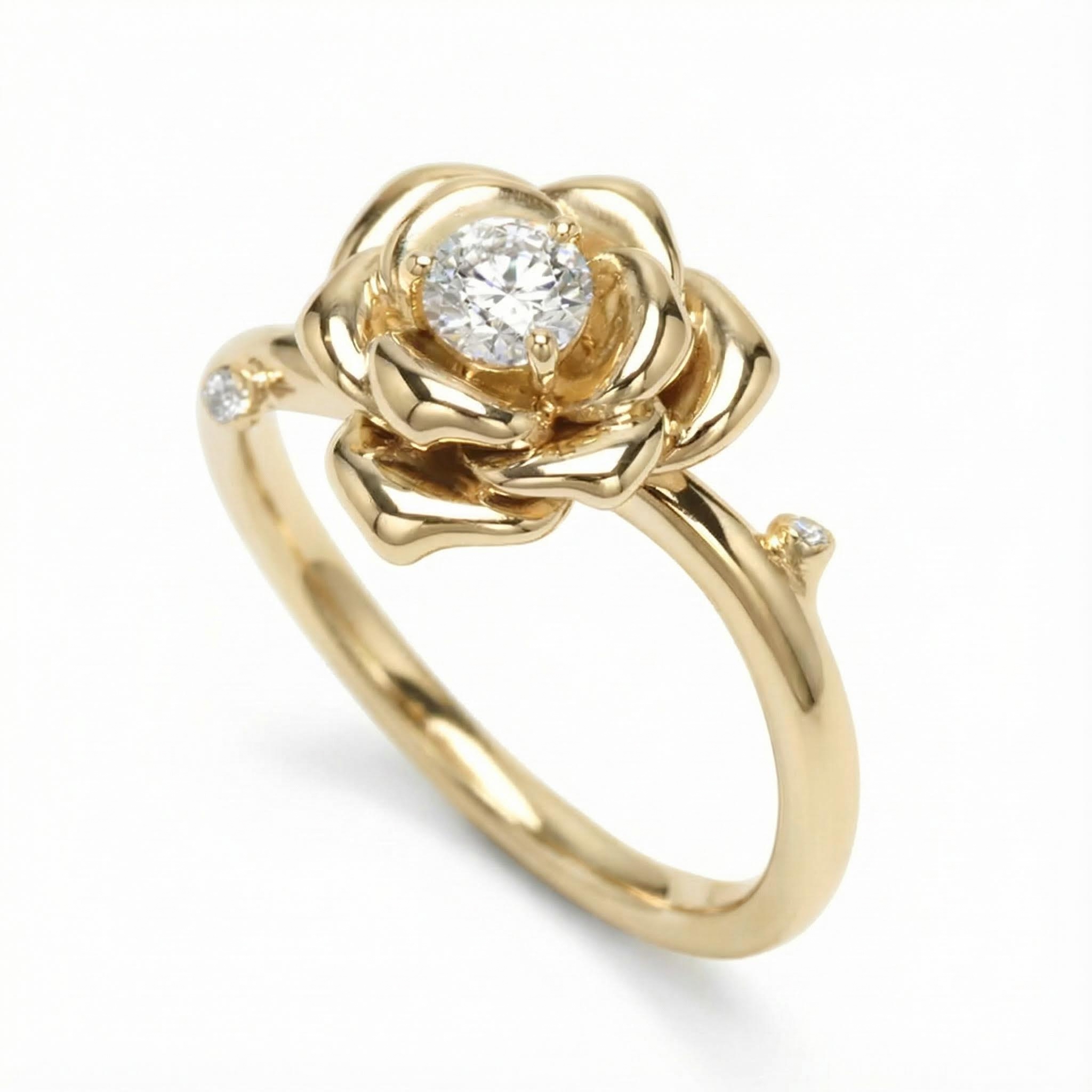 0.31ct. Tw. Diamond Camellia Ring Moissanite With Street Luxury Shine - Image 8