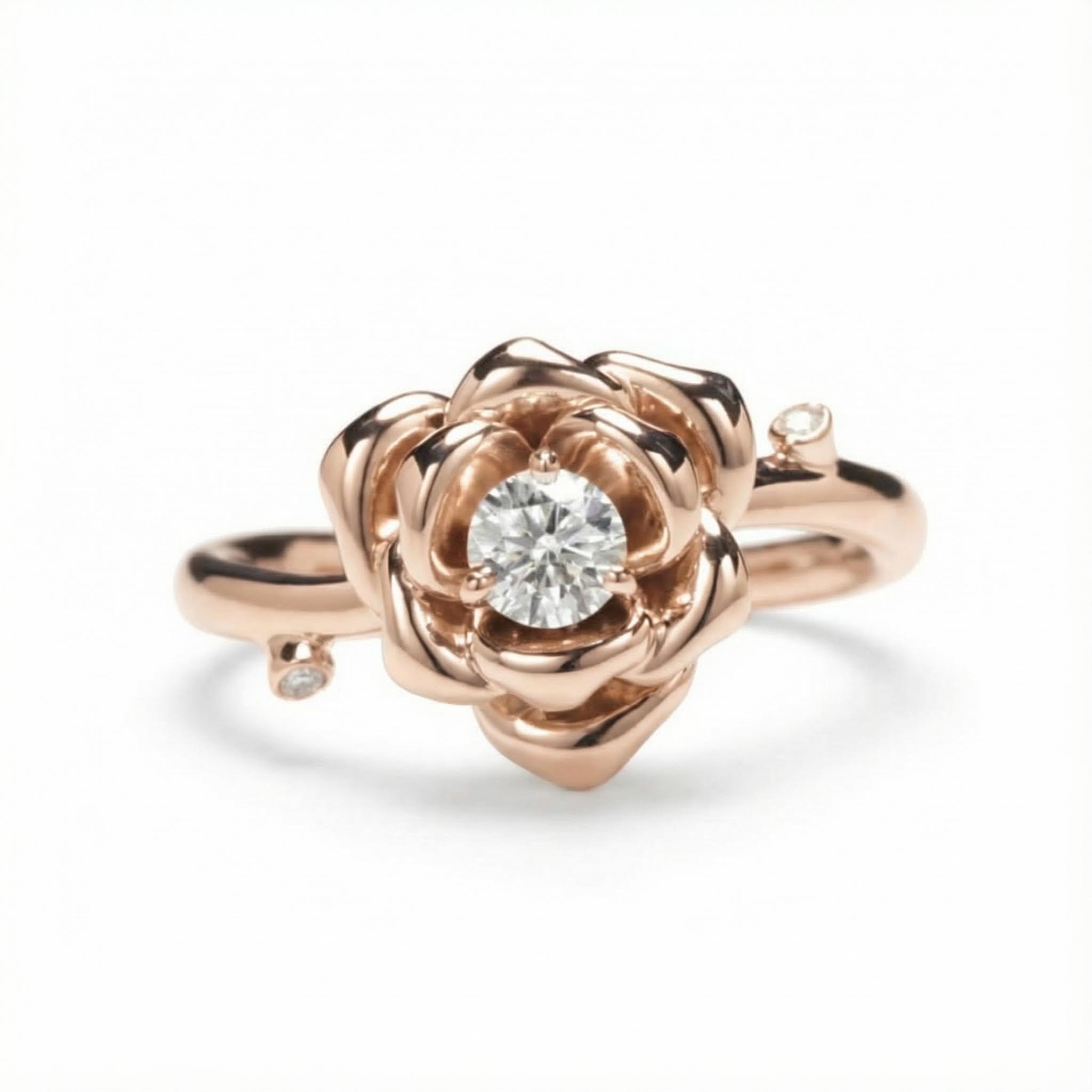 0.31ct. Tw. Diamond Camellia Ring Moissanite With Street Luxury Shine - Image 9
