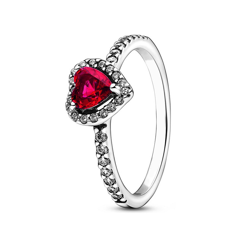 Ruby Heart Cut Halo Engagement Ring Diamond With Street Luxury Shine