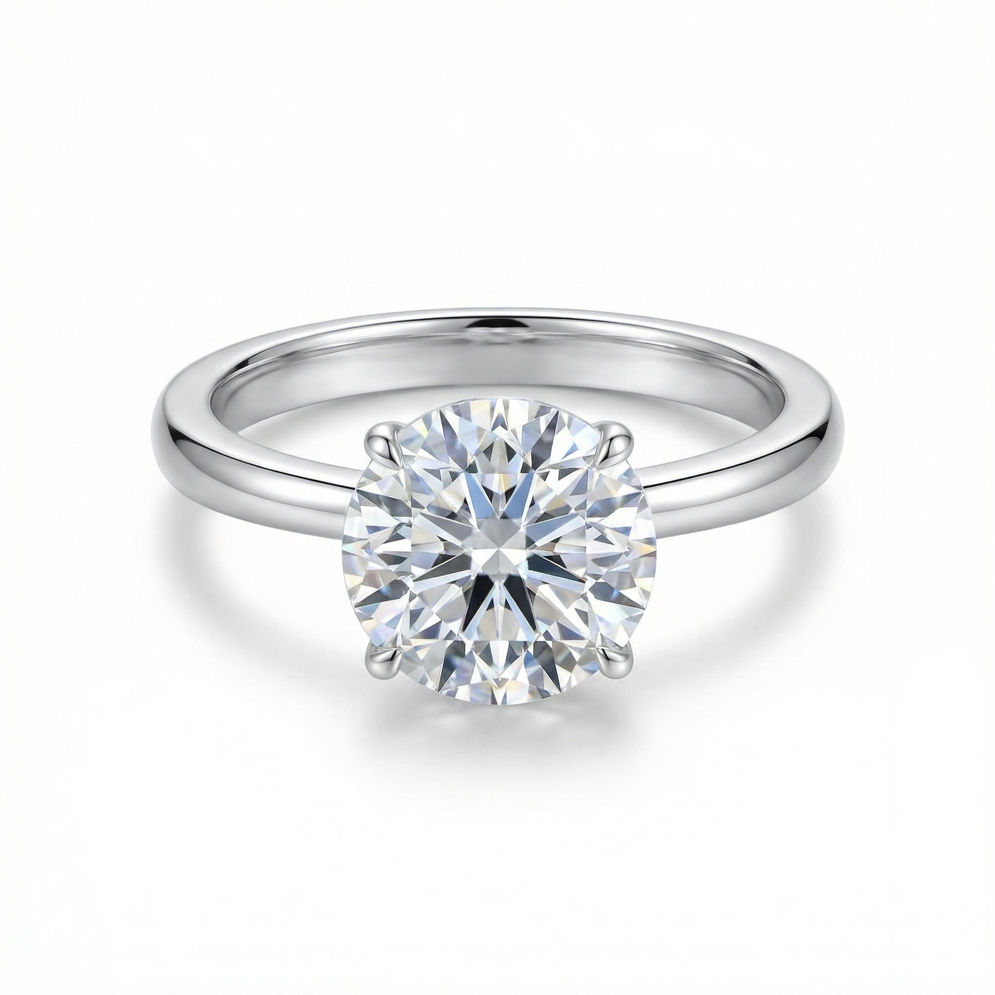 0.5ct-5ct Solitaire Diamond Engagement Ring With Street Luxury Shine