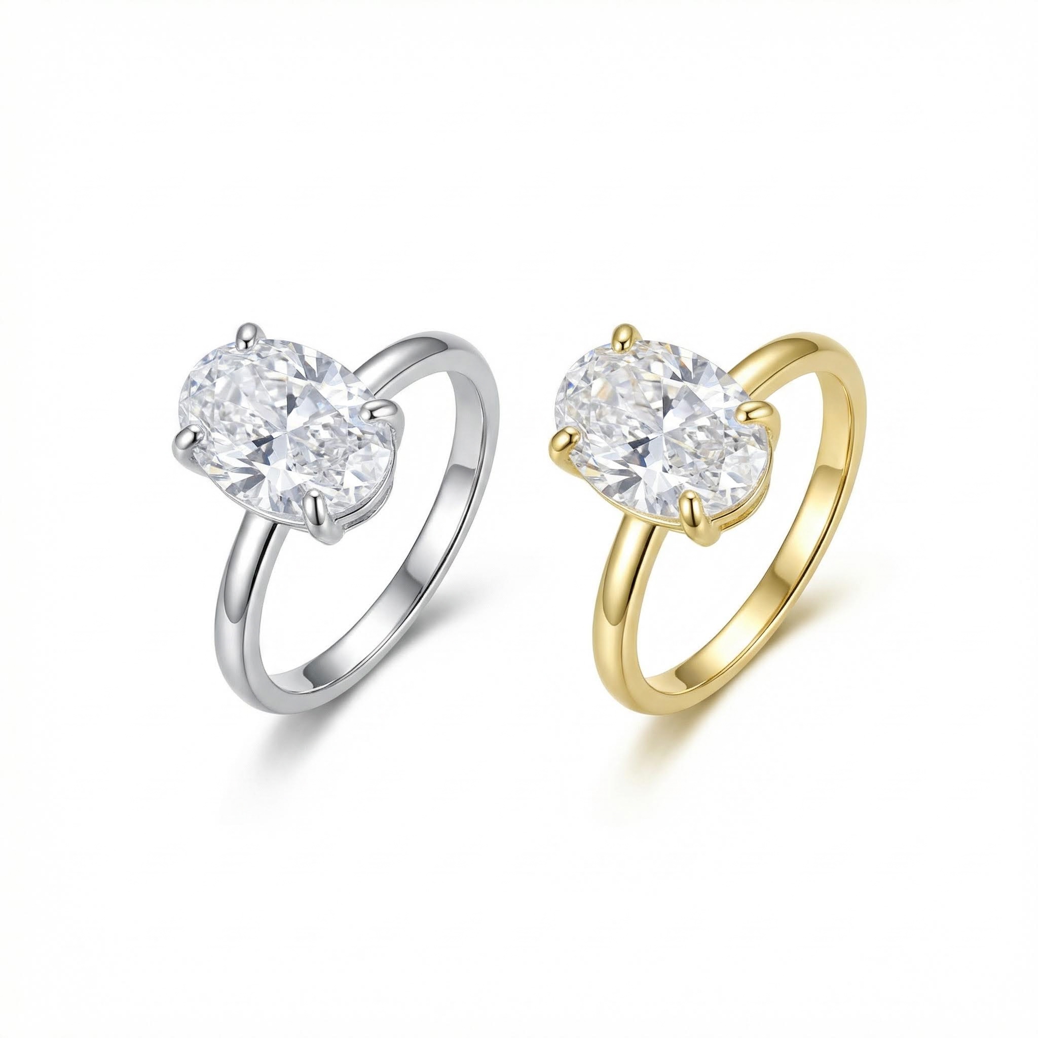 6ct. Tw. Oval Cut Engagement Ring Moissanite With Street Luxury Shine - Image 4