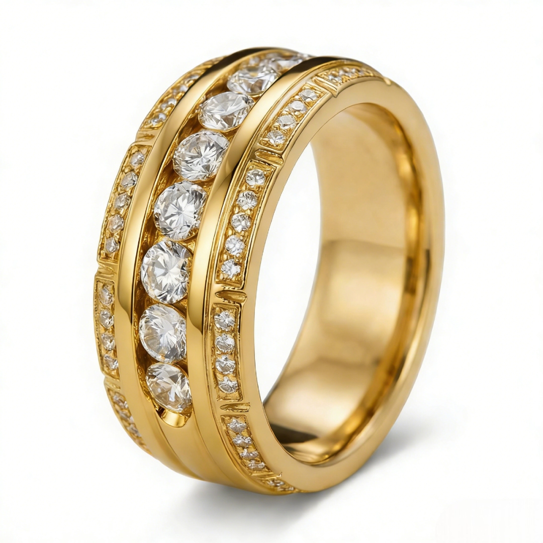 2.64ct. Tw. Paved Round Cut Eternity Band Ring With Street Luxury Shine - Image 3