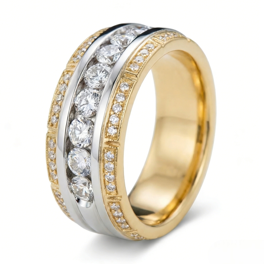 2.64ct. Tw. Paved Round Cut Eternity Band Ring With Street Luxury Shine