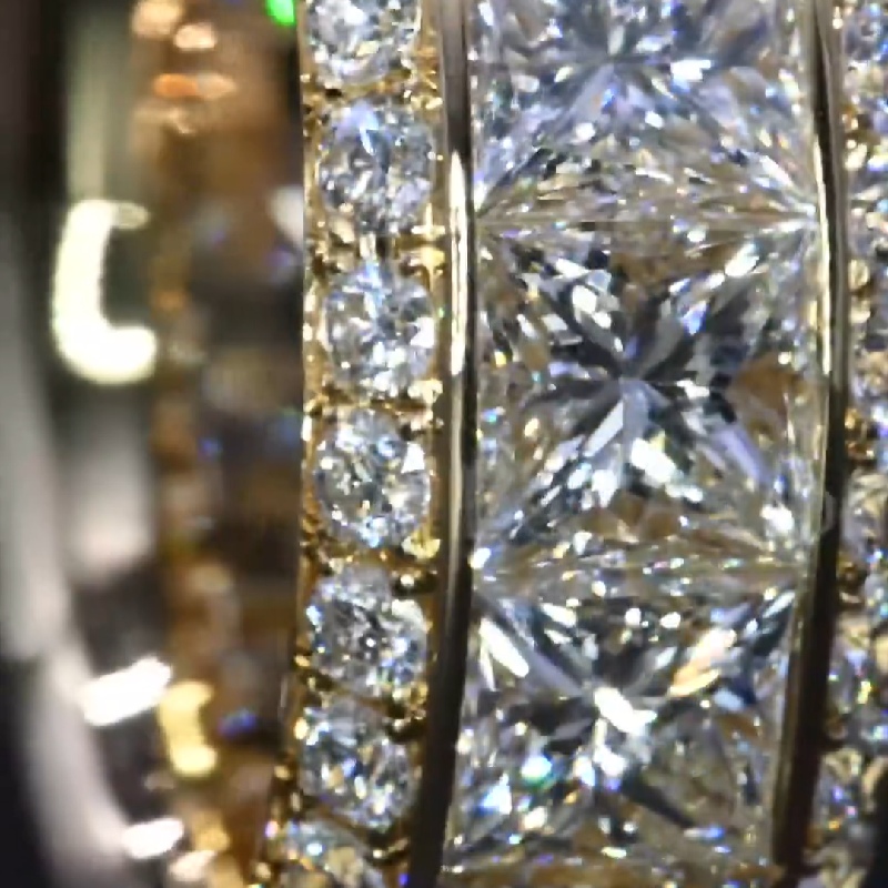 Stunning Princess Cut Halo Eternity Band Iced Out Shine With Street Luxury - Image 4