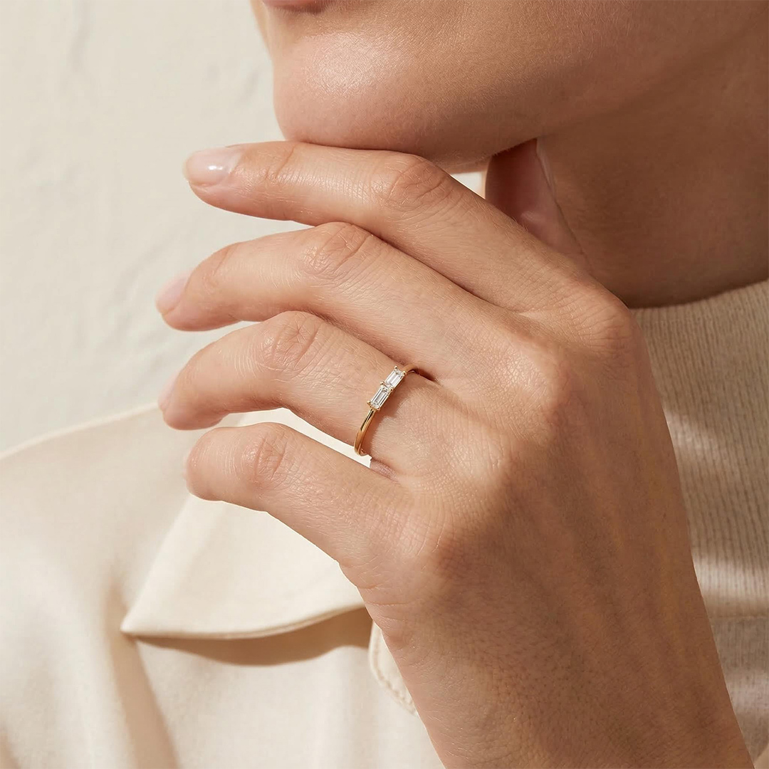 Letters/alphabet Morse Code Ring Bold Statement Style With Street Luxury - Image 4