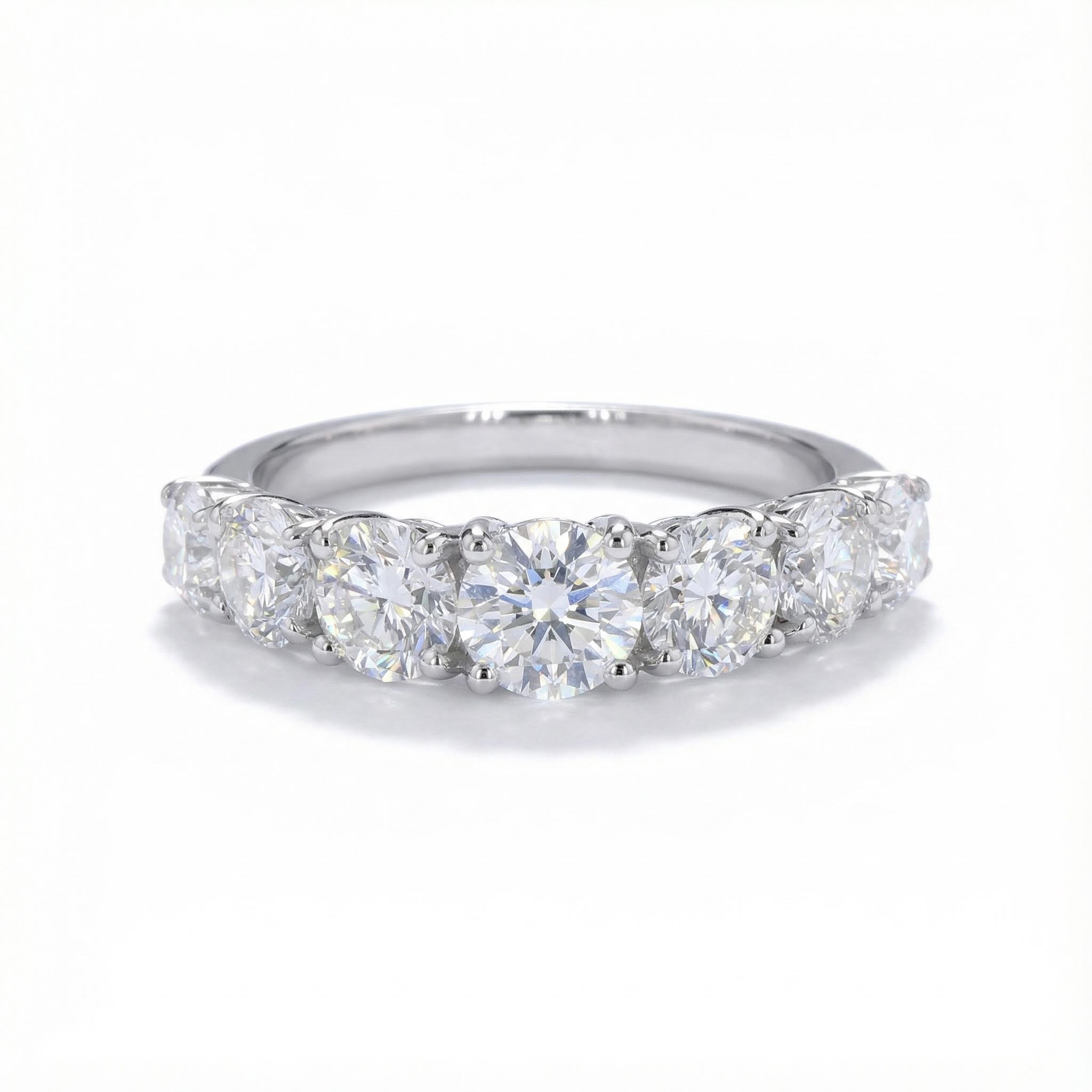 3.8ct. Tw. Brilliant Round Cut Wedding Band Ring With Street Luxury Shine