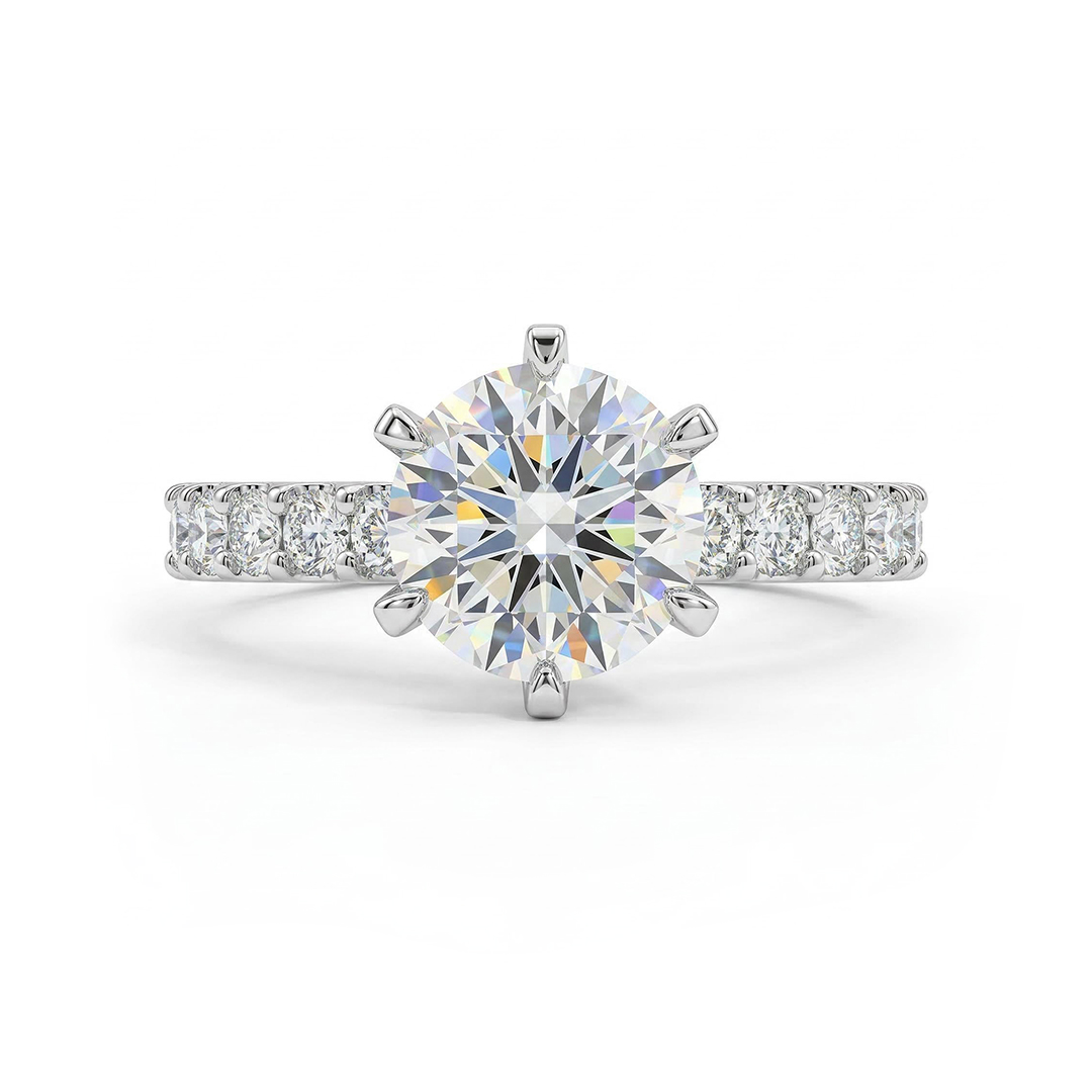 Street Luxury 5.4 Ct 6-claw Solitaire S925 Sterling Silver Engagement Ring - Image 4