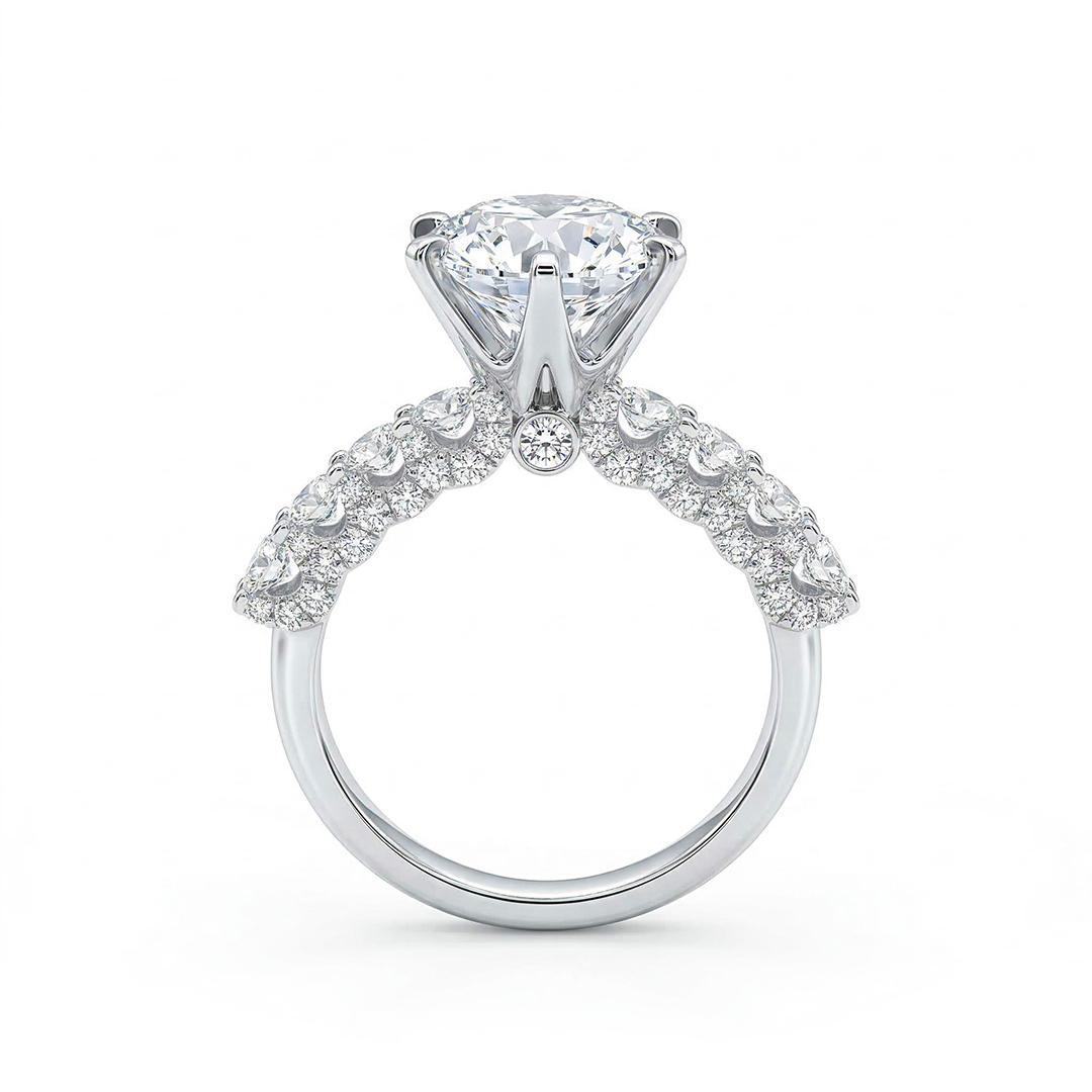 Street Luxury 5.4 Ct 6-claw Solitaire S925 Sterling Silver Engagement Ring - Image 5