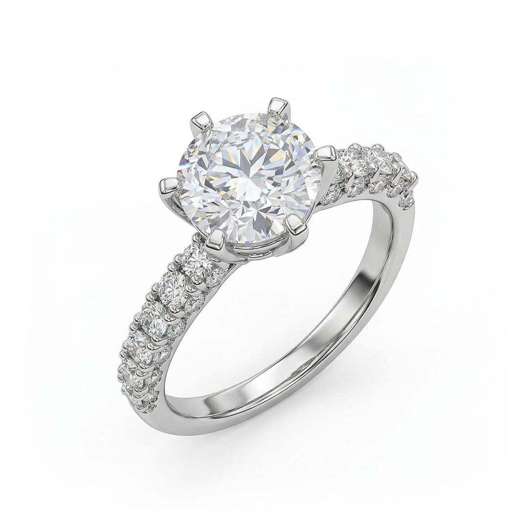 Street Luxury 5.4 Ct 6-claw Solitaire S925 Sterling Silver Engagement Ring - Image 6