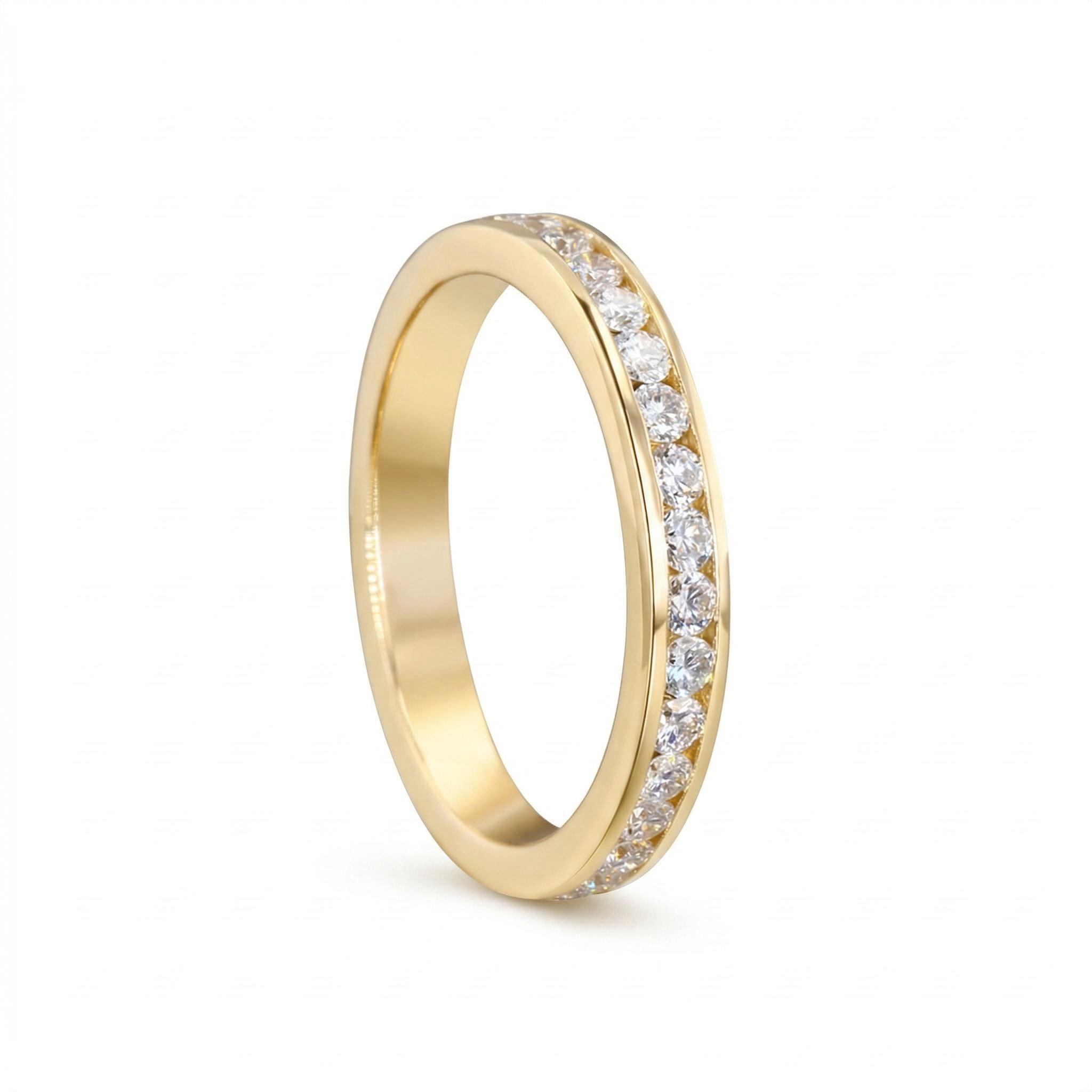1.35ct Round Cut 925s & Vvs Moissanite Woman's Wedding Band Iced Out - Image 5