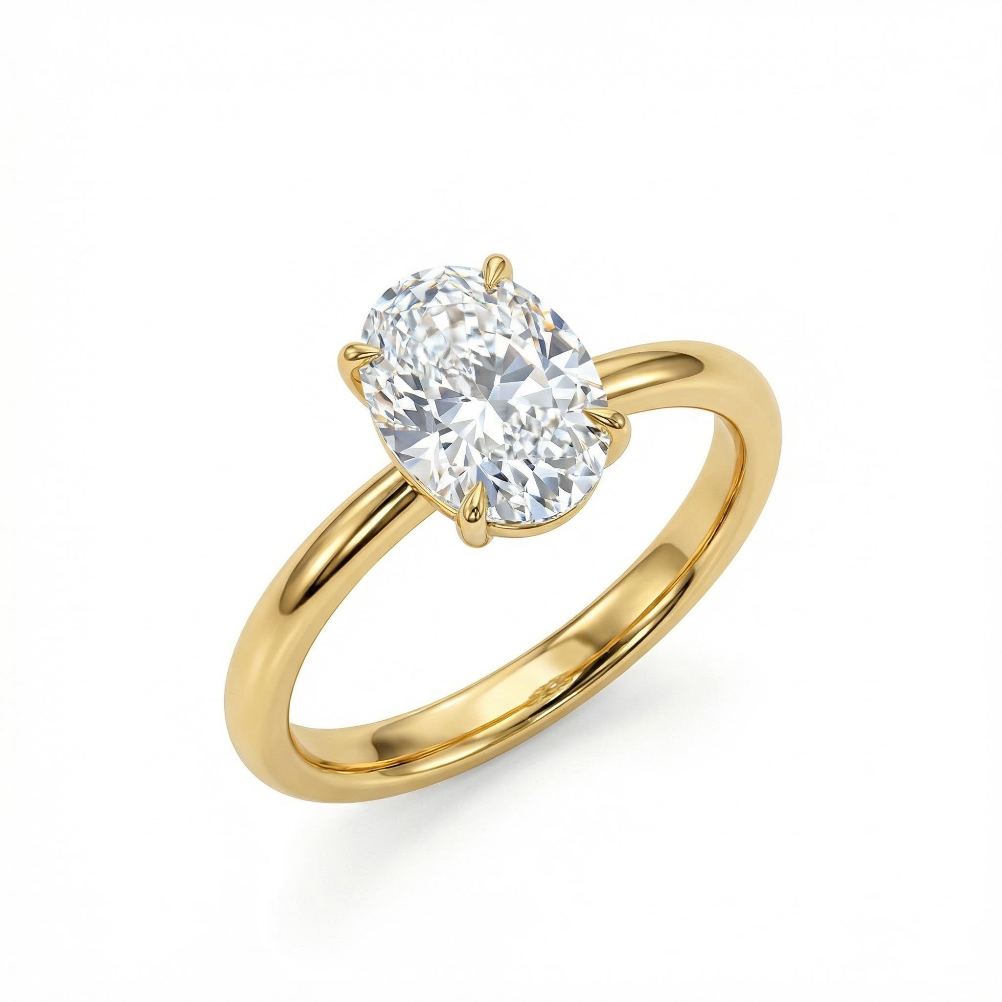 1ct/1.5ct/2ct/3ct/5ct Oval Cut Moissanite Engagement Ring Iced Out - Image 5