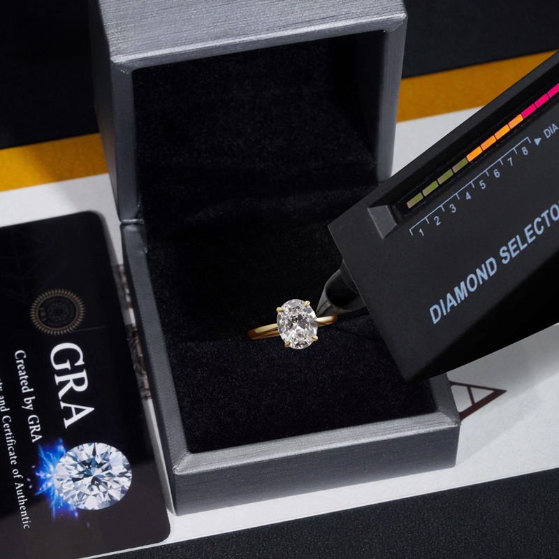 1ct/1.5ct/2ct/3ct/5ct Oval Cut Moissanite Engagement Ring Iced Out - Image 12