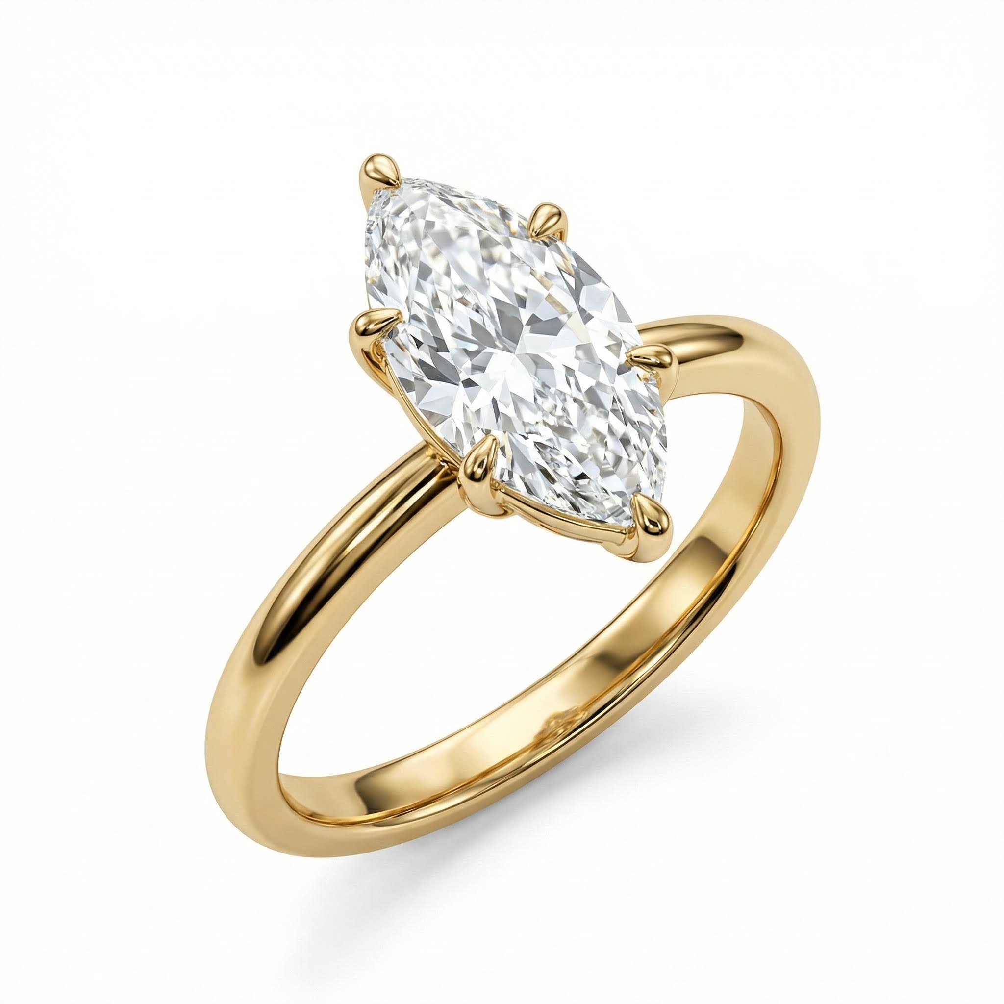 3.12ct Marquise & Round Cut Six Claws Vvs Moissanite S925 Silver Engagement - Image 7