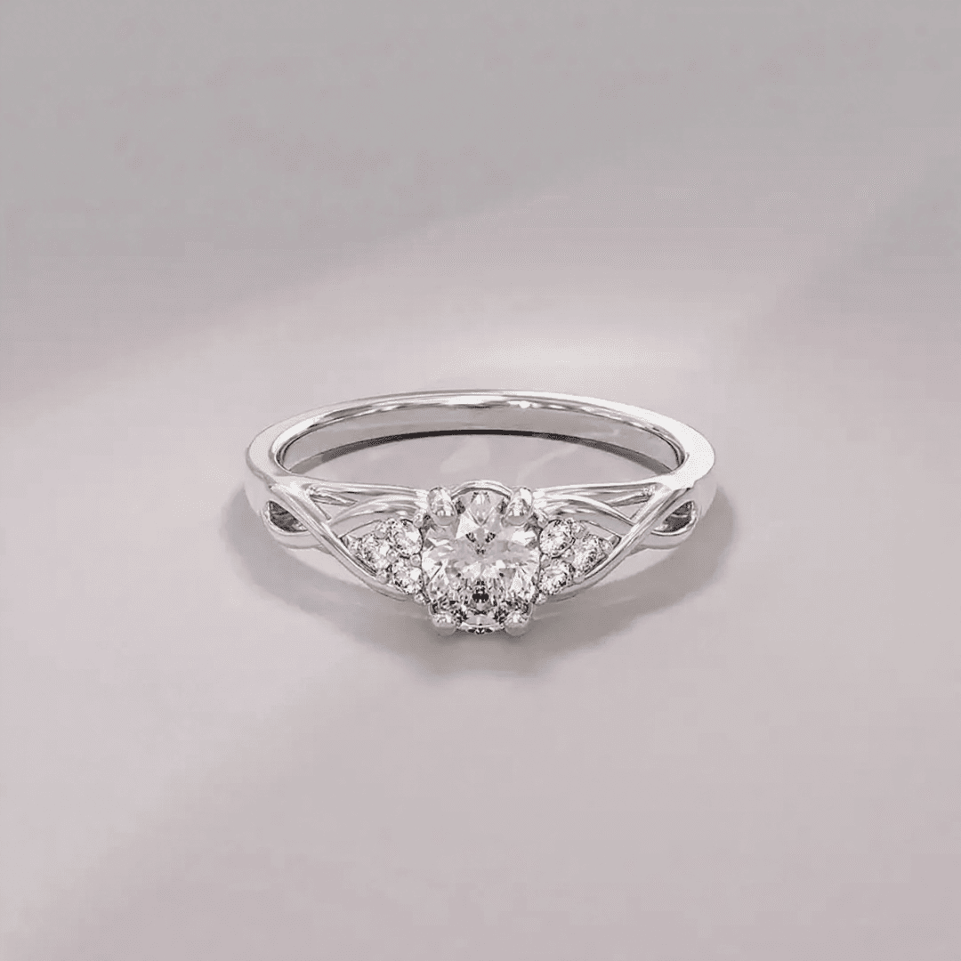 Bold 109ct. Tw. Oval & Round Cut Vvs Moissanite S925 Silver Engagement Ring - Image 9
