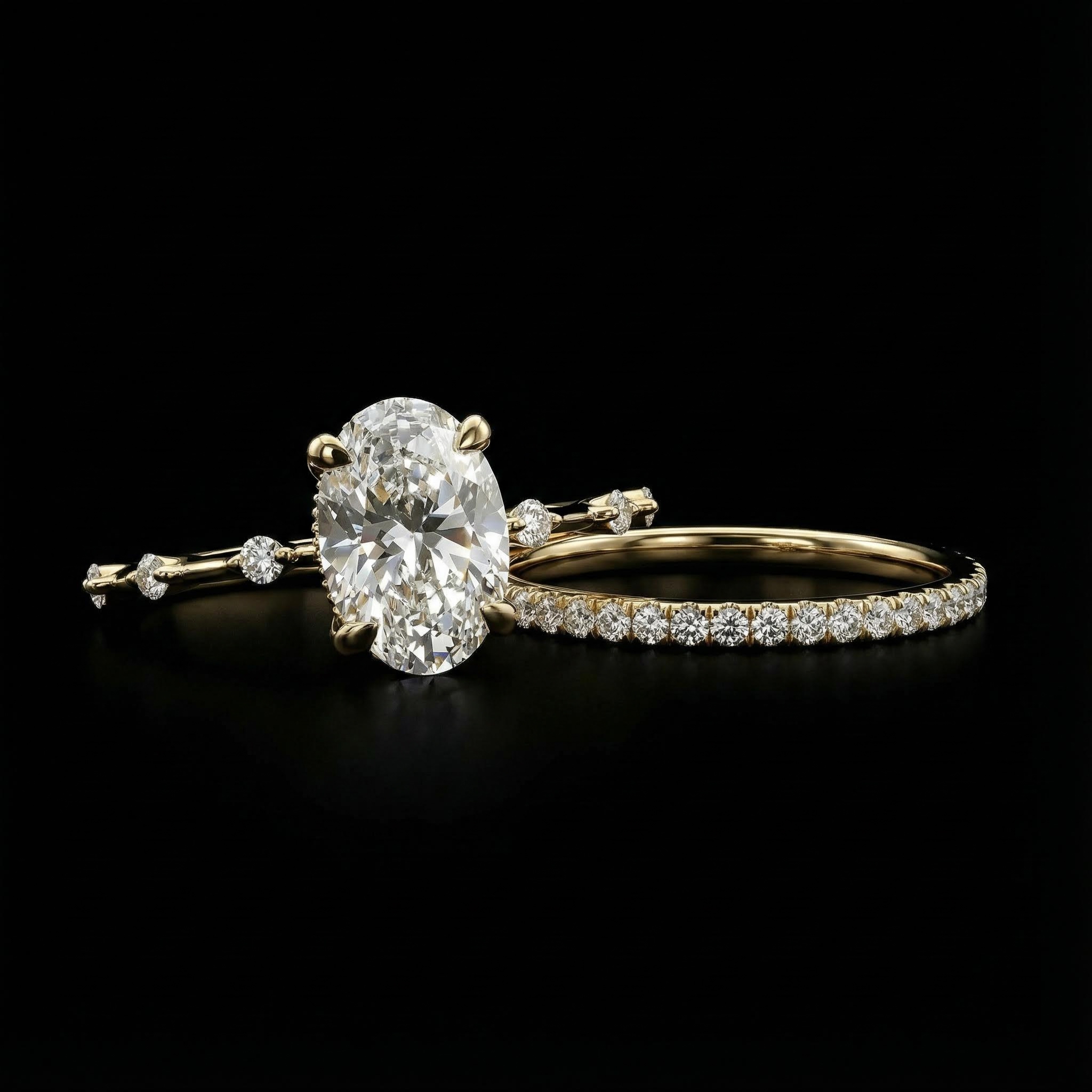 3.5ct Oval Cut Vvs Moissanite S925 Silver Halo Eternity Bridal Engagement - Image 8